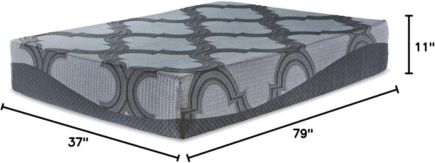 Signature Design by Ashley Twin XL Size 1100 11 Inch Hybrid Mattress with Support & Pressure Relief Cooling Gel Memory Foam