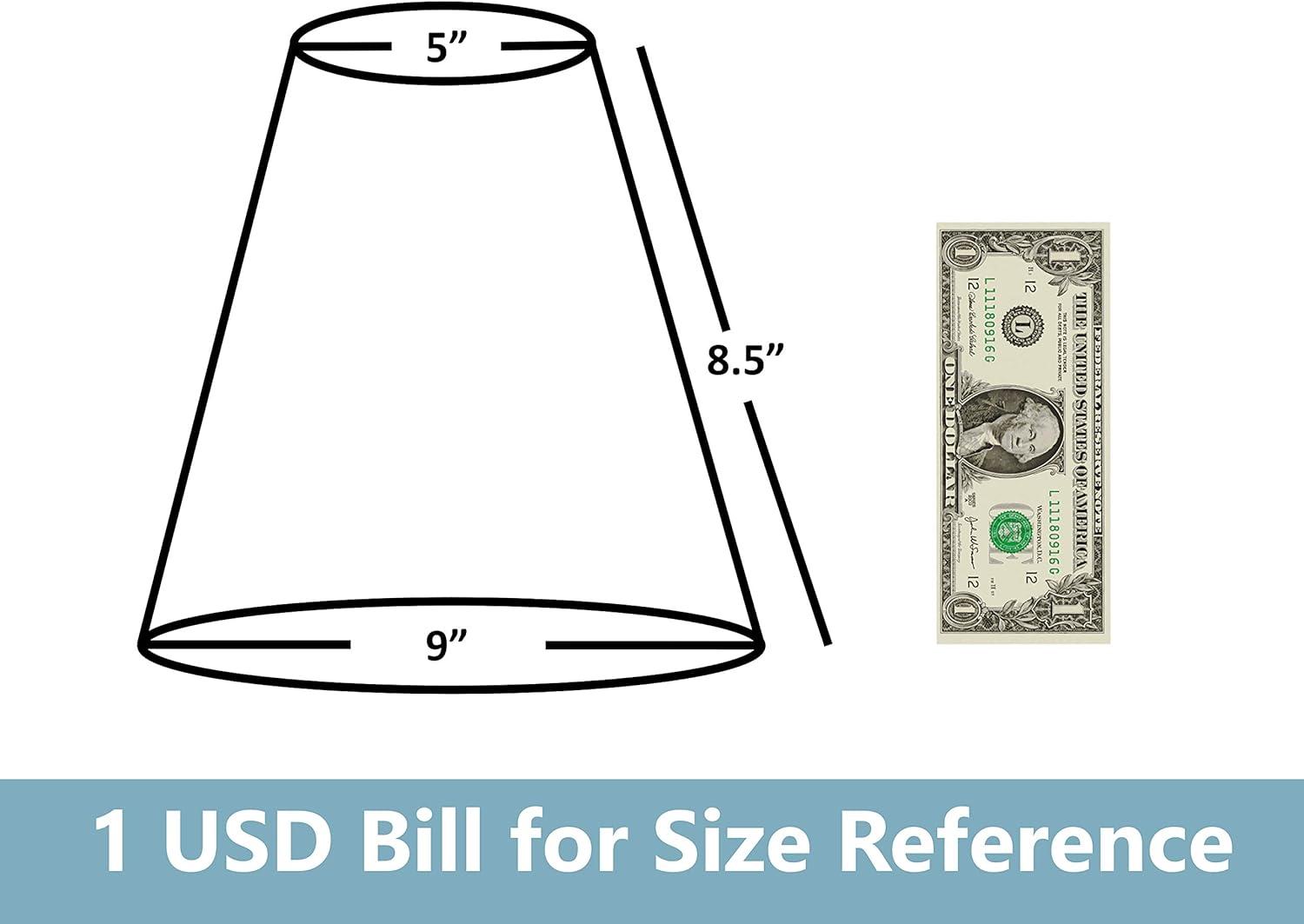 Urbanest Silk Empire Lamp Shade 5x9x8.5", Kelly Green