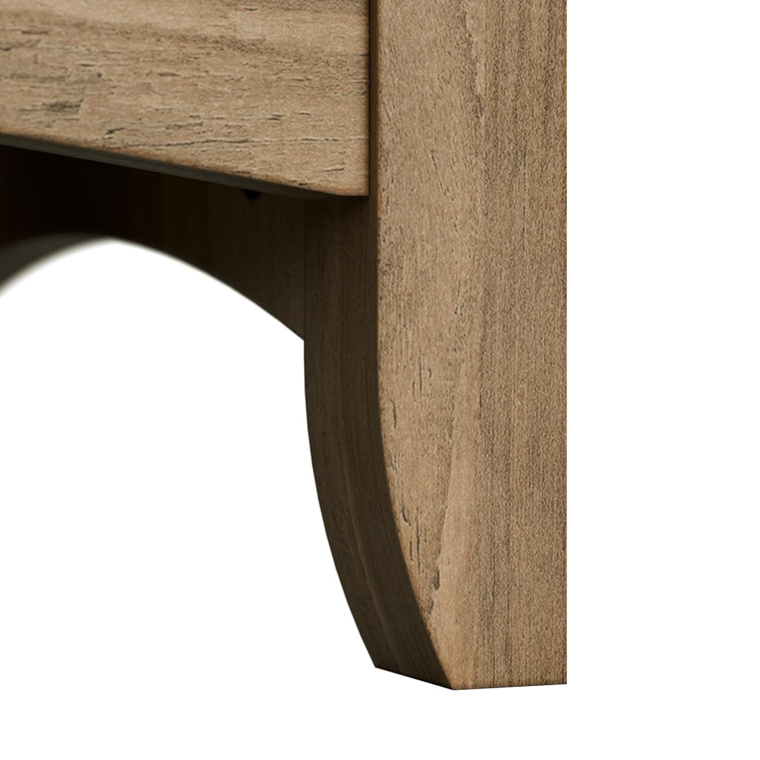 Bush Furniture Salinas 60" L Shaped Desk with Storage, Reclaimed Pine