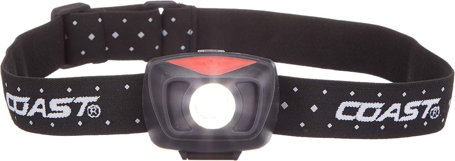 Coast Polysteel 60 400 Lumen Stormproof LED Headlamp (30415), Black