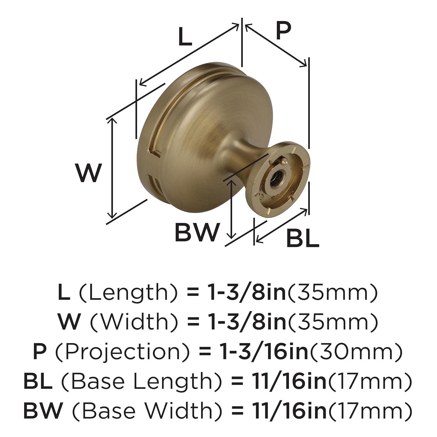 Oberon 1 3/8" Diameter Mushroom Knob