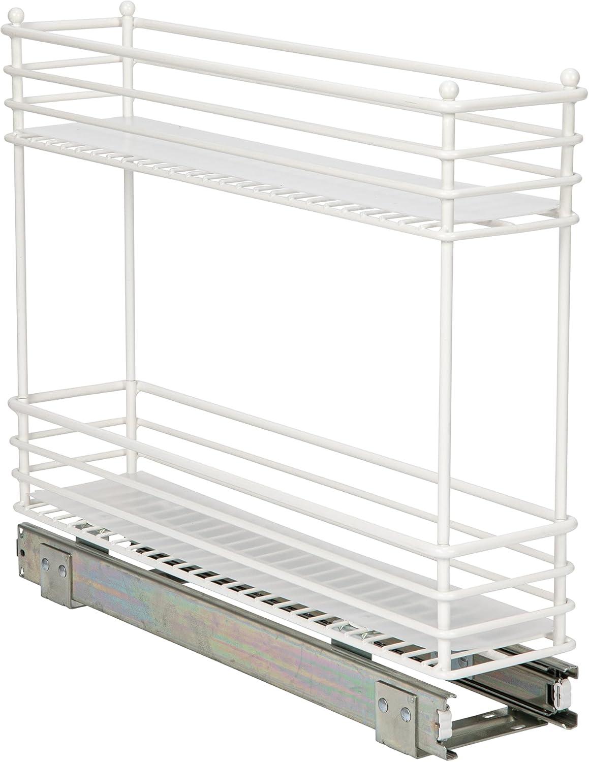 Glidez Multipurpose Steel Pull-Out/Slide-Out Storage Organizer with Plastic Liners for Under Cabinet Use, Fits Standard Size Cabinet or Shelf