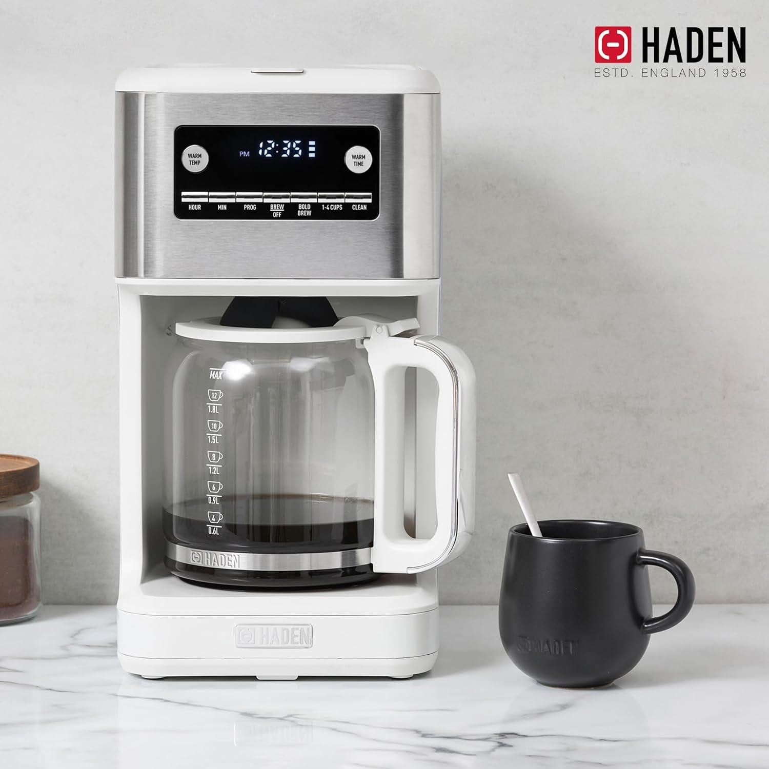 HADEN Generous Brew White 14-Cup Drip Coffee Maker
