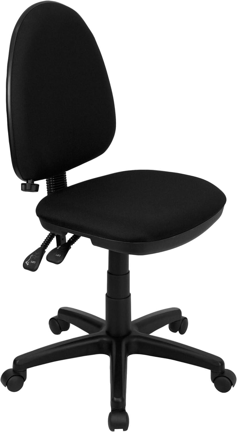 Flash Furniture Mid-Back Fabric Multifunction Swivel Ergonomic Task Office Chair with Adjustable Lumbar Support