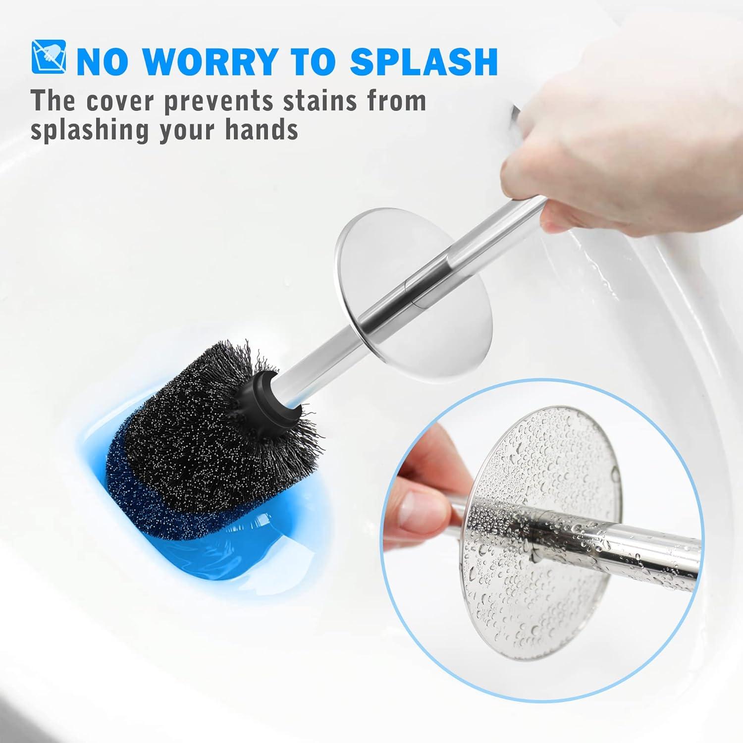 Black Stainless Steel Toilet Brush and Holder Set