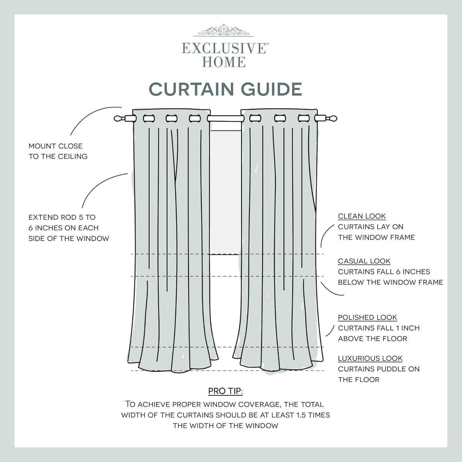 Set of 2 108"x52" Rio Sheer Window Curtain Panel White - Exclusive Home: 108 Inch White Sheer Curtain Panels