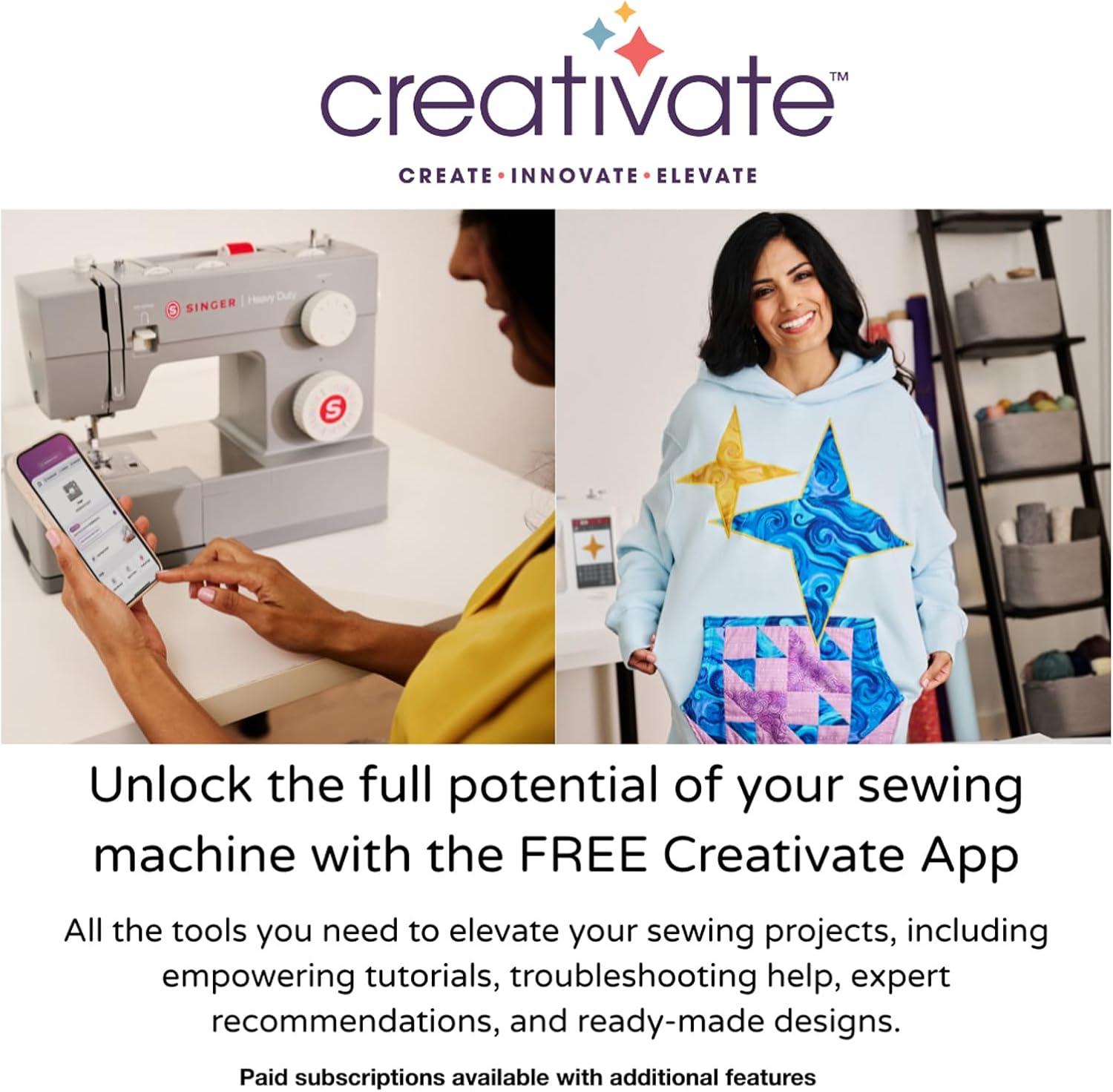 SINGER® M1500 Mechanical Sewing Machine with 57 Stitch Applications, White