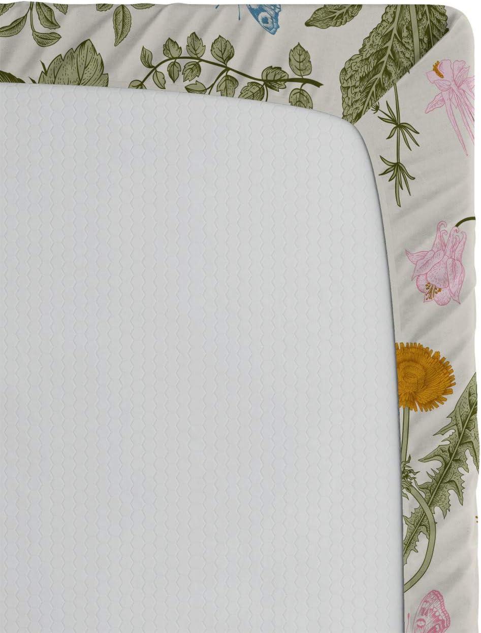 Microfiber Flower Fitted Sheet