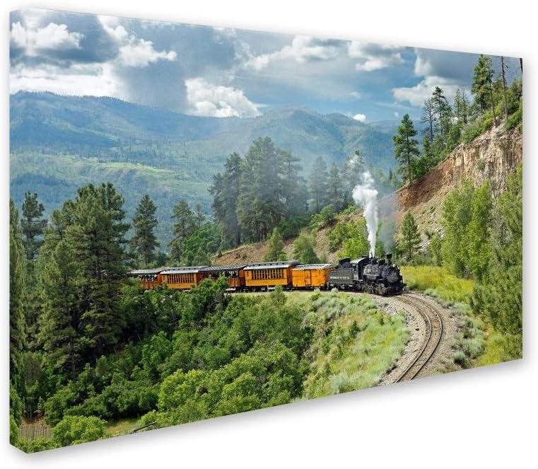 Trademark Fine Art Mike Jones " The Train, From Bridge " by Mike Jones Photo