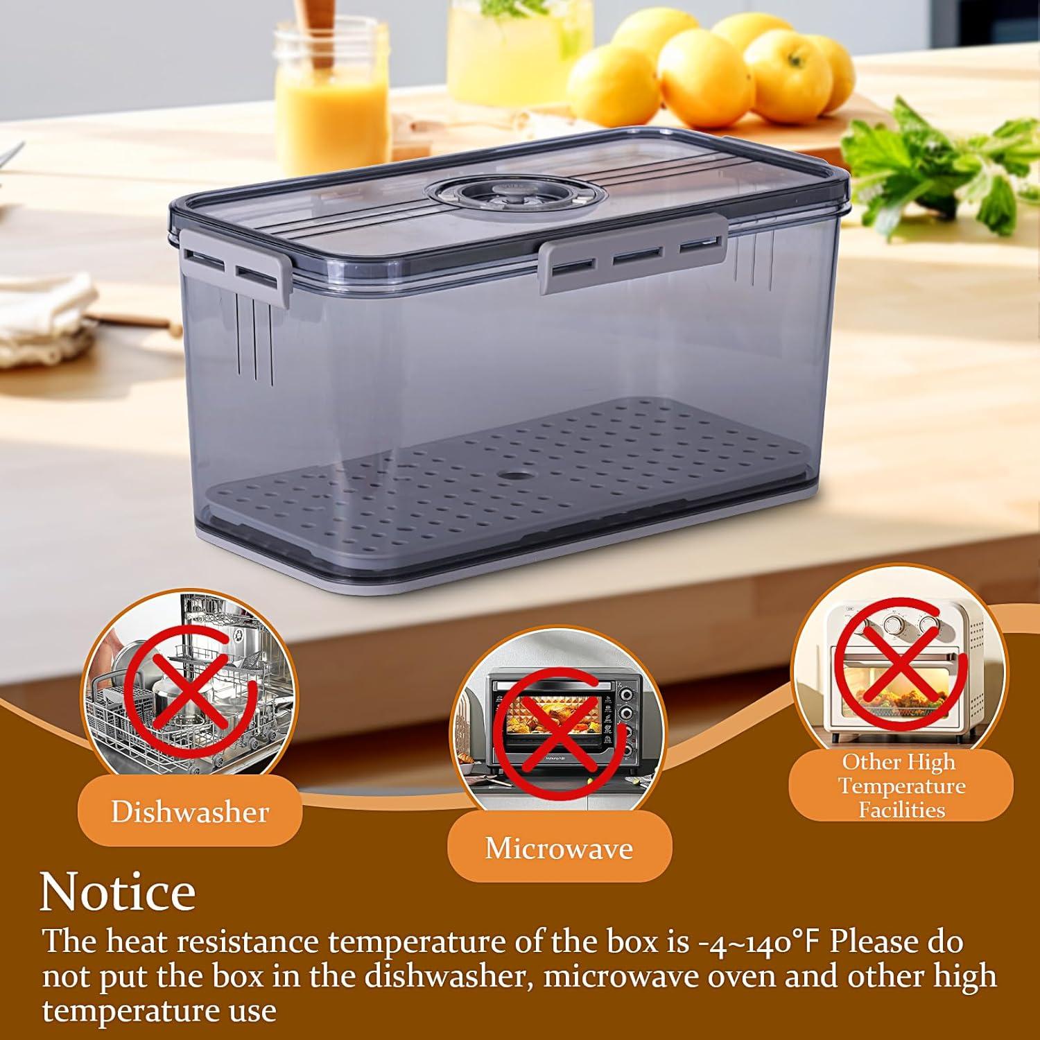 Rebrilliant Bread Box Bread Boxes for Kitchen Counter Airtight, Time Recording Bread Storage