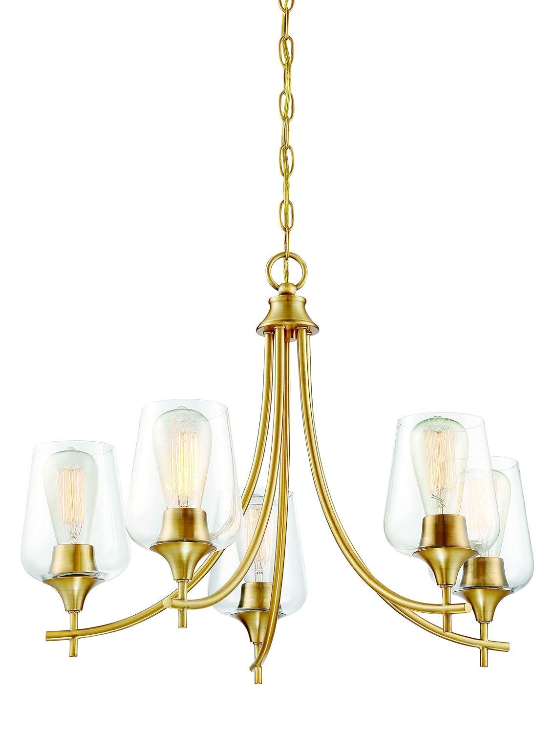 Savoy House Octave 5 - Light Chandelier in  Warm Brass