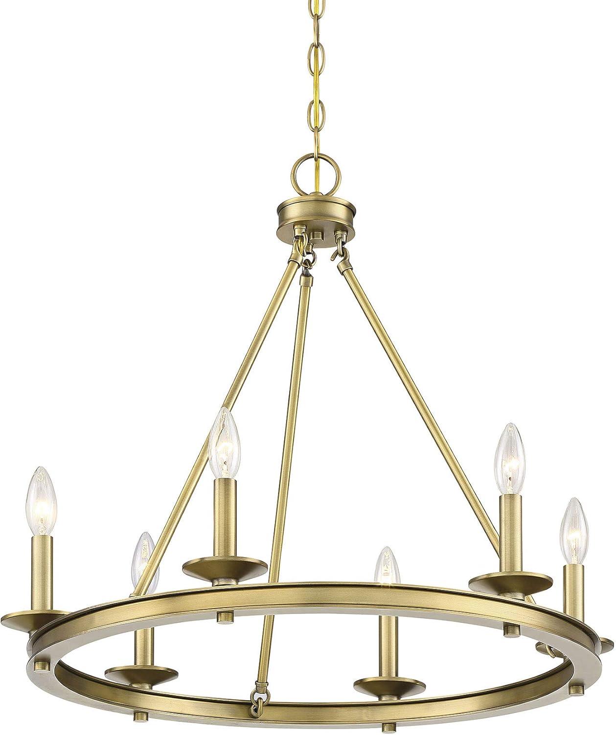 Savoy House Middleton 6 - Light Chandelier in  Warm Brass