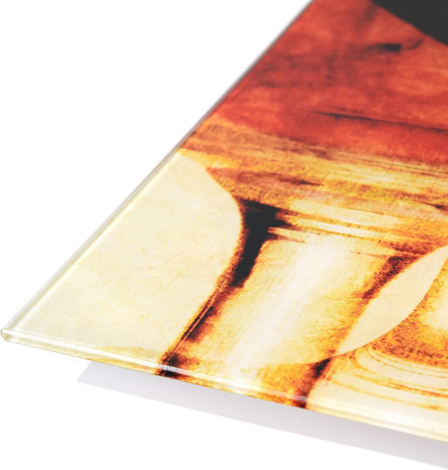 "Smokey Wine I B" Frameless Free Floating Reverse Printed Tempered Art Glass Wall Art