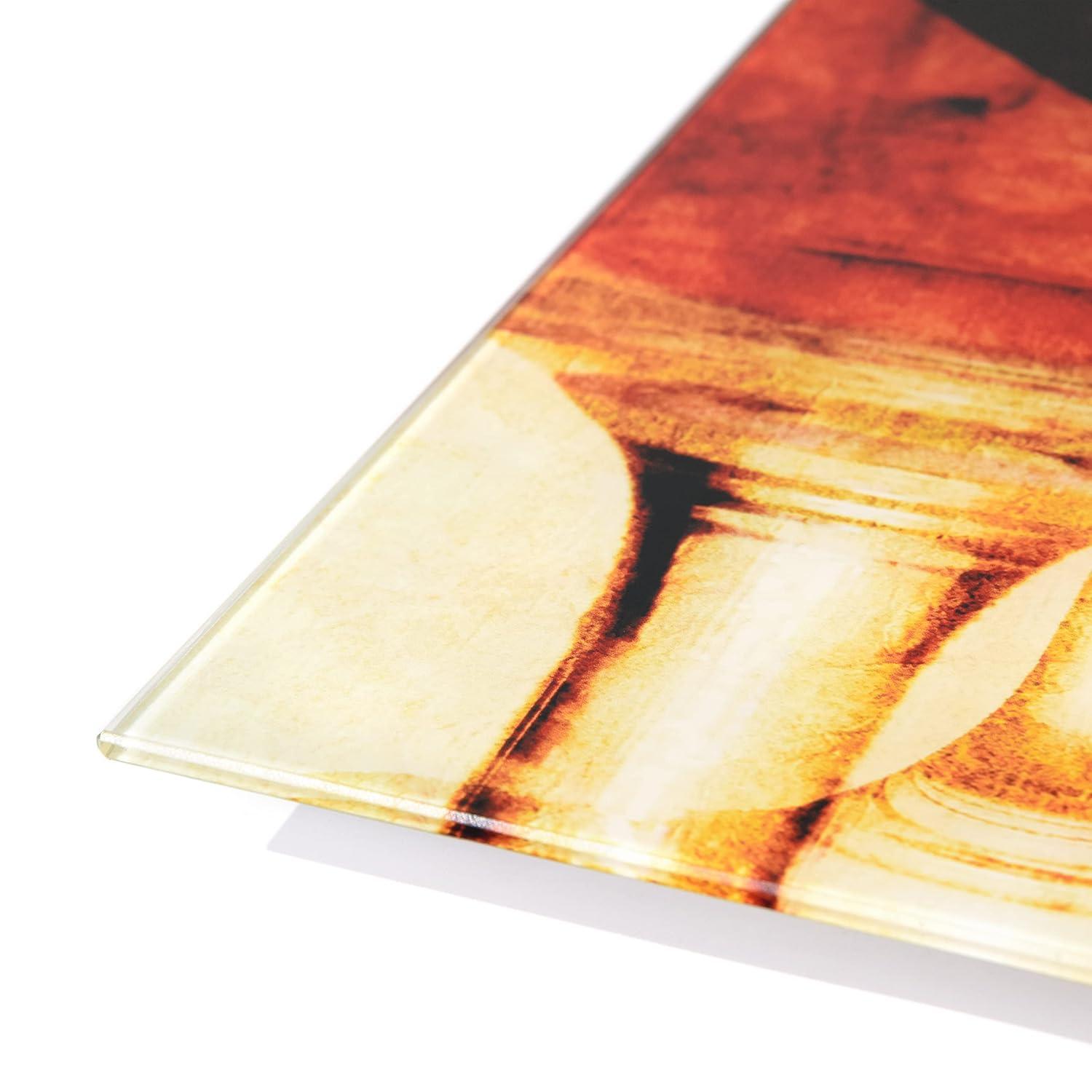 "Smokey Wine I B" Frameless Free Floating Reverse Printed Tempered Art Glass Wall Art