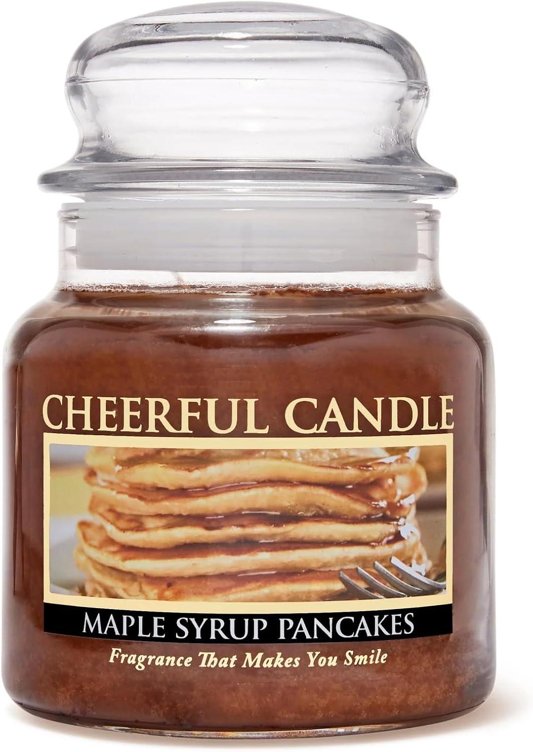 Maple Syrup Pancakes Brown Scented Glass Jar Candle