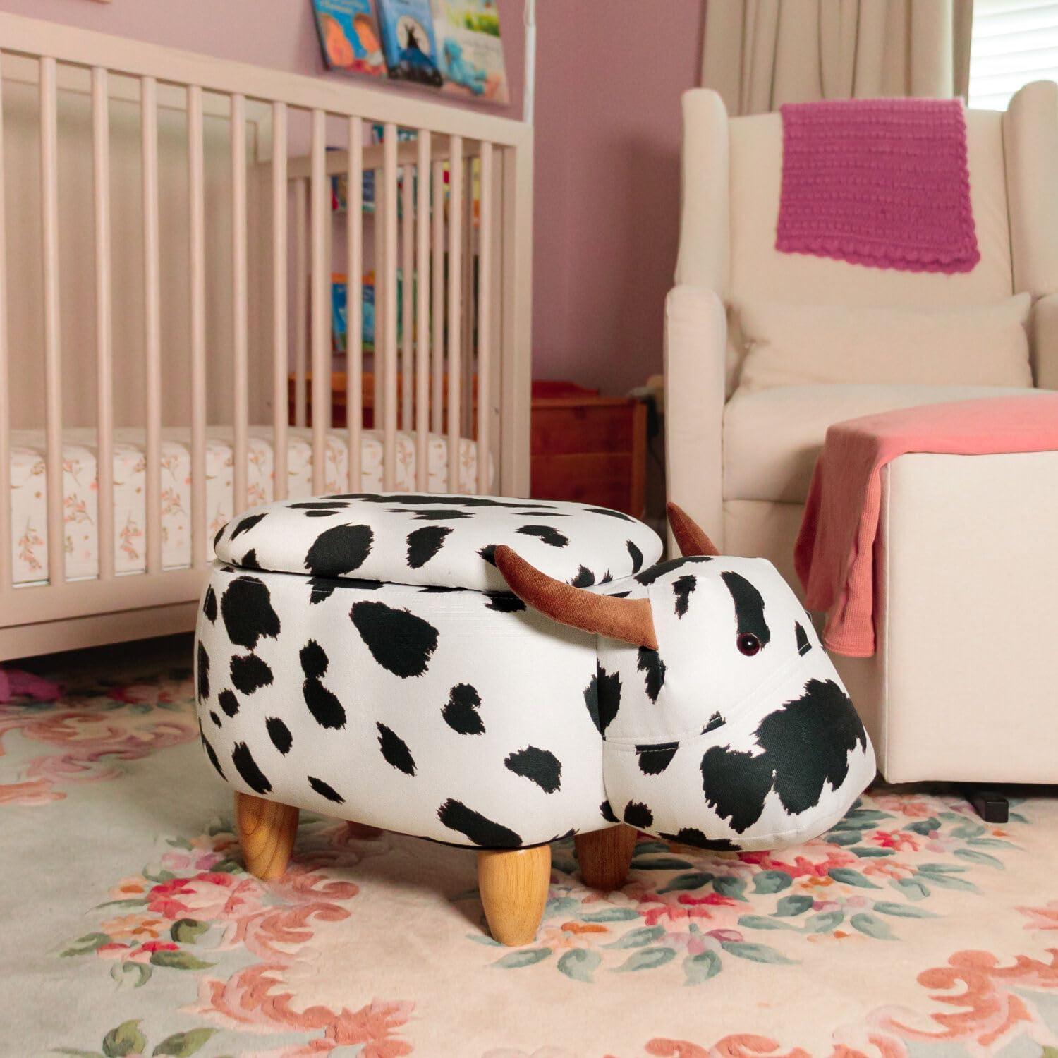 Faux Leather Storage Ottoman