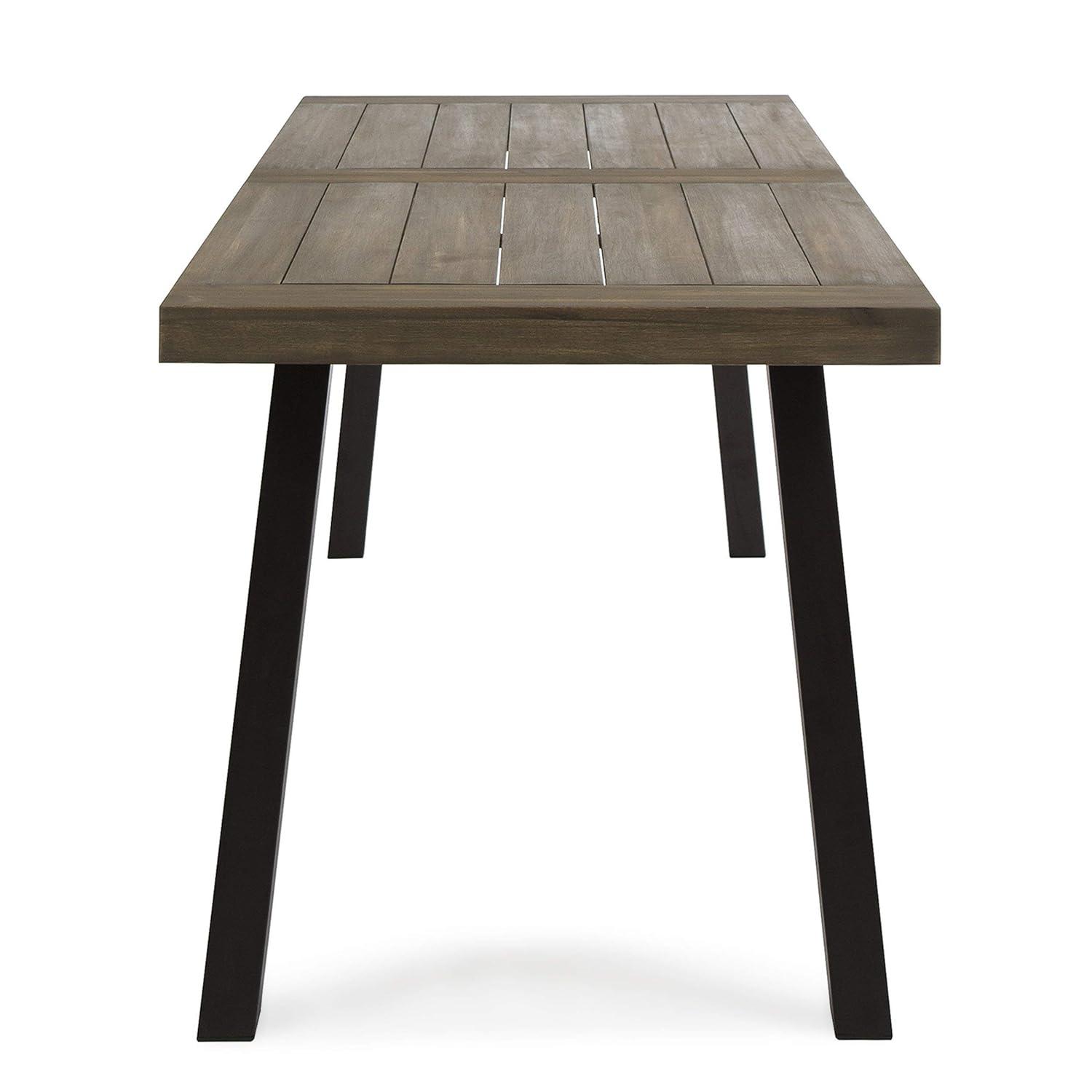 Della Rectangle Acacia Dining Table - Gray - Christopher Knight Home