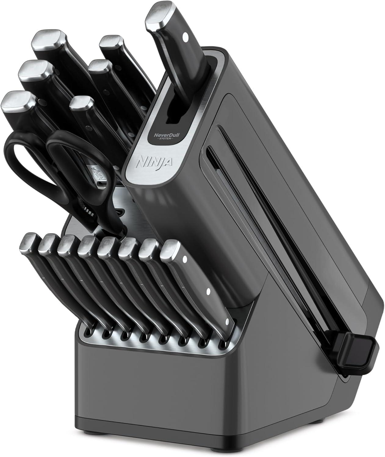 Ninja Ninja® Foodi® NeverDull 17-Piece Premium Knife System, Knife Block Set with Built-in Sharpener