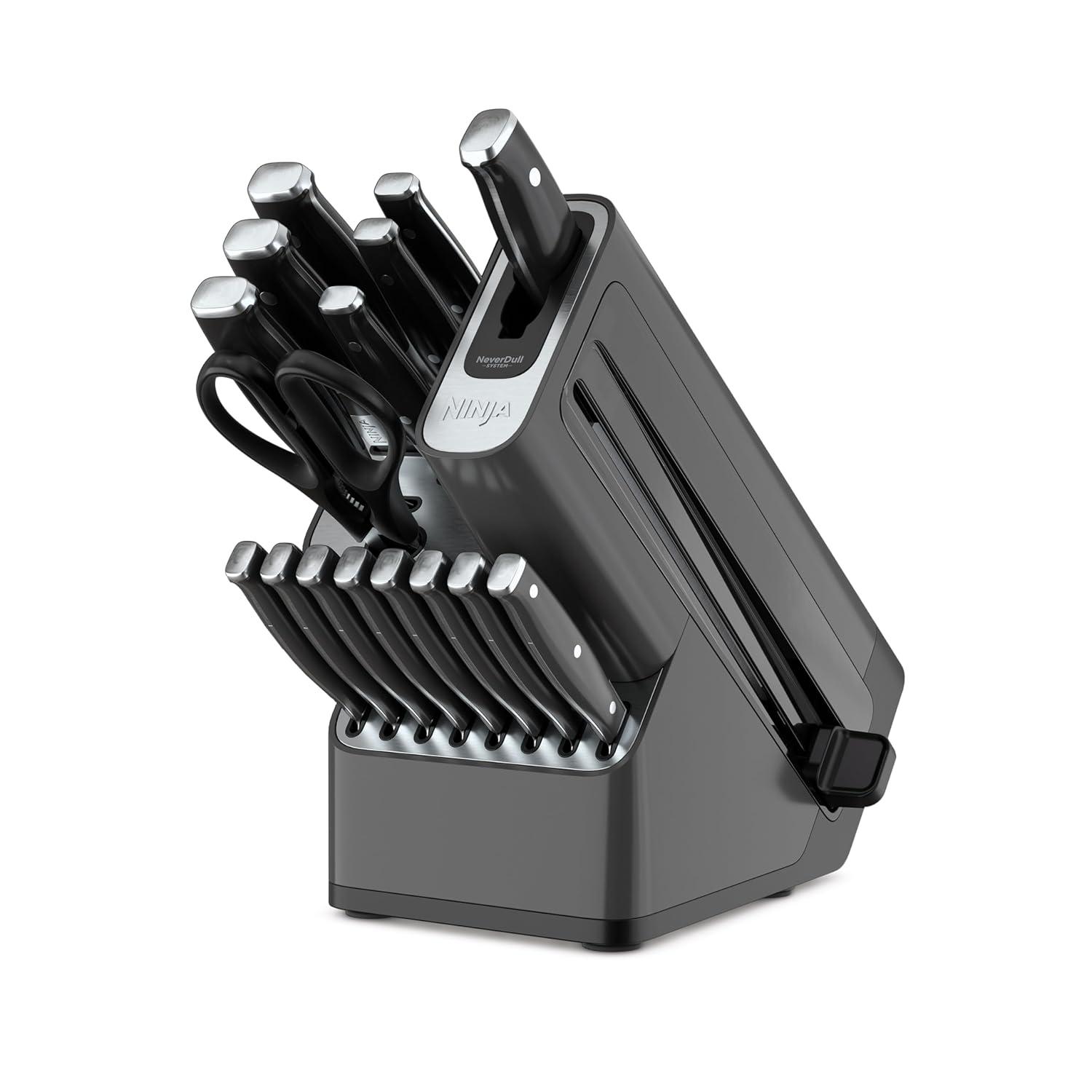 Ninja Ninja® Foodi® NeverDull 17-Piece Premium Knife System, Knife Block Set with Built-in Sharpener