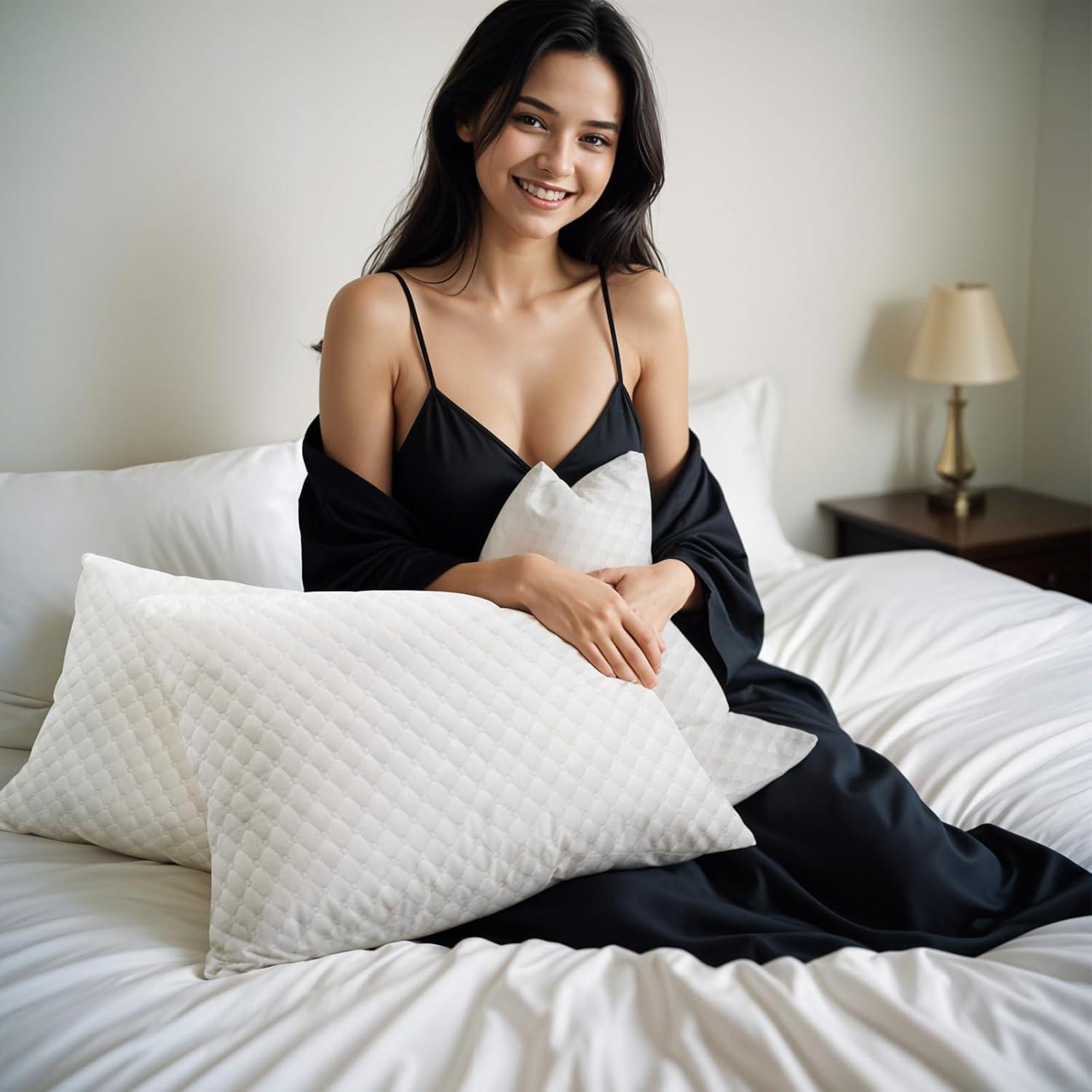 Arsny Cooling Queen Shredded Memory Foam Bed Pillows - Gel-Infused (2 Count)