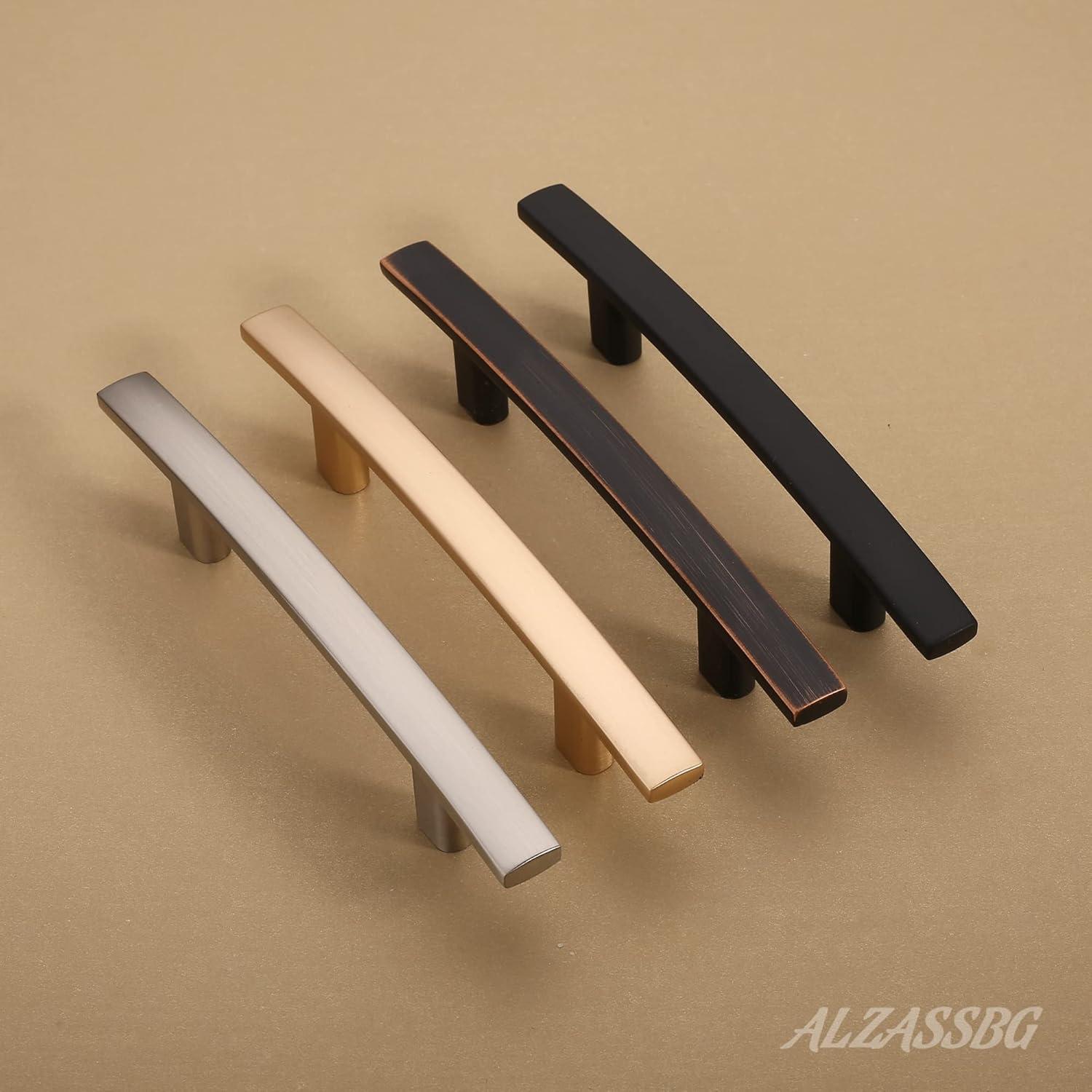 Oil Rubbed Bronze Curved Bar Cabinet Pulls with Mounting Hardware