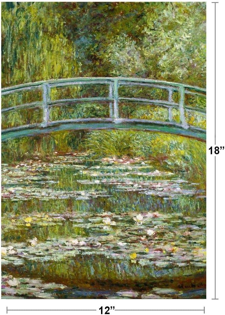 Claude Monet The Water Lily Pond Japanese Bridge Impressionist Art Posters Claude Monet Prints Nature Landscape Painting Claude Monet Wall Art French Cool Wall Art Print Poster 12x18