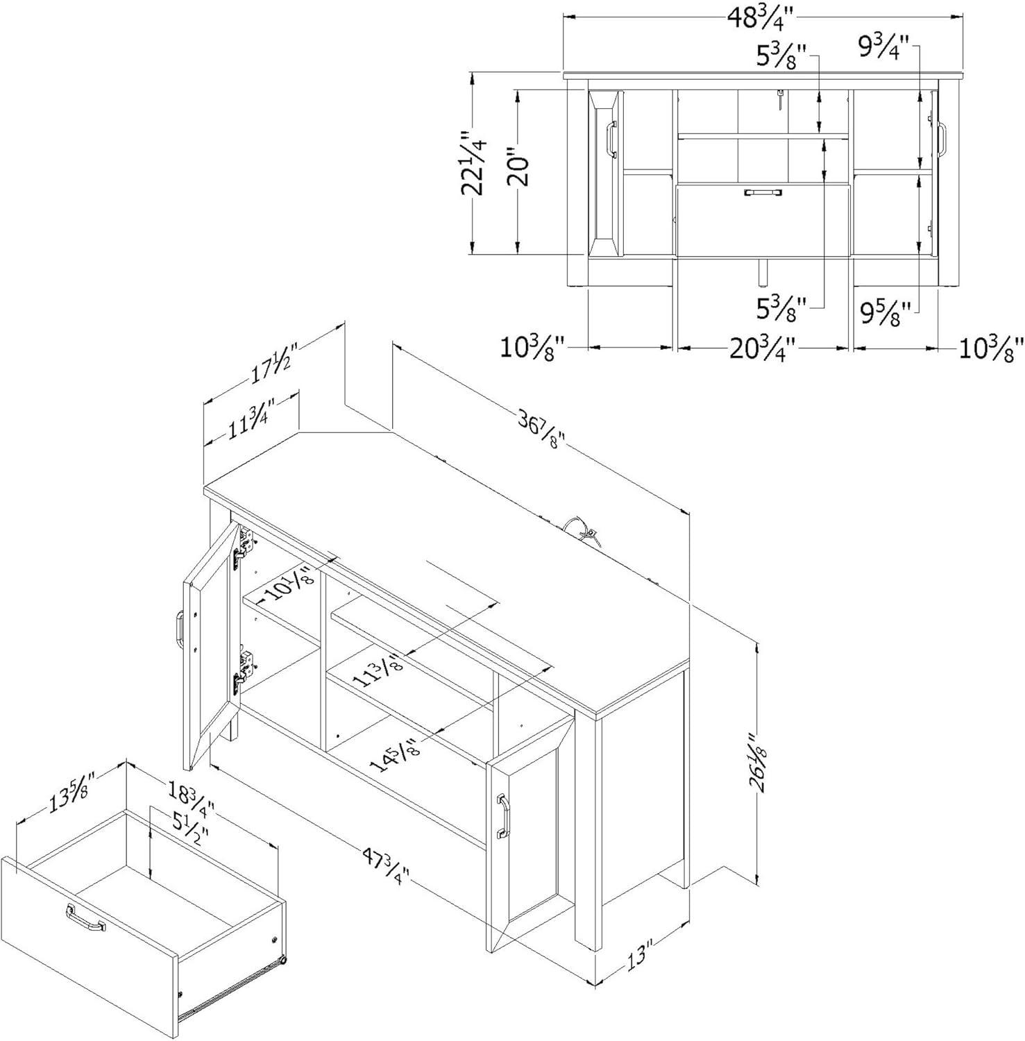 Lionel Corner TV Stand for TVs up to 50"