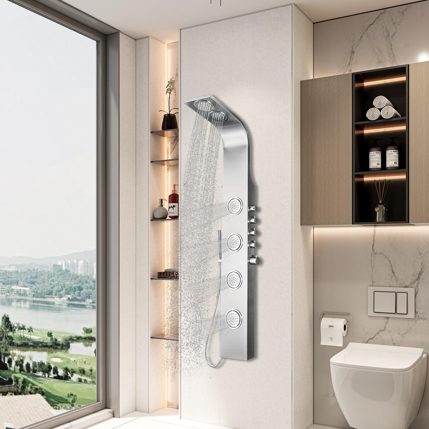 62'' Shower Panel with Adjustable Shower Head