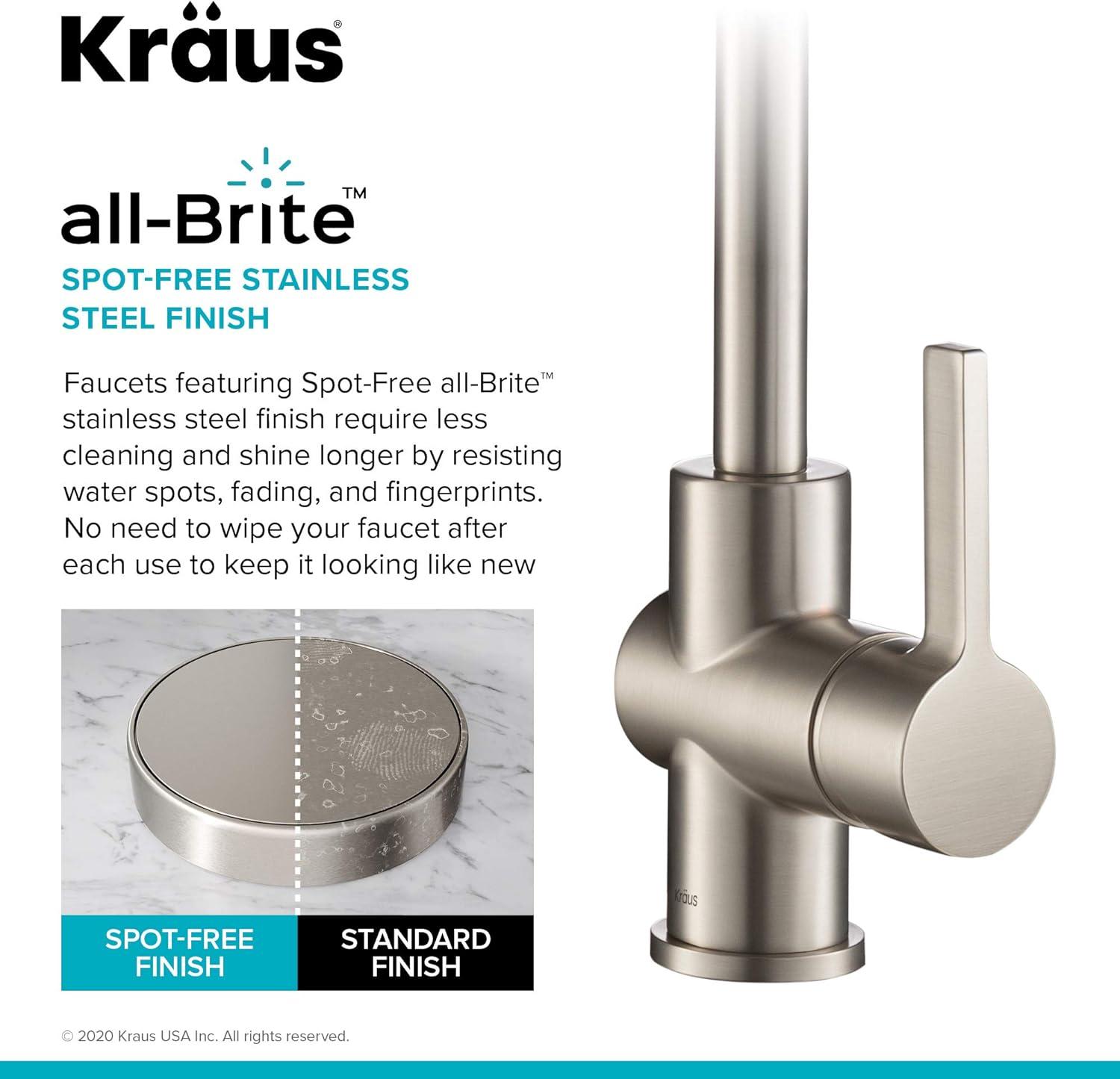 KRAUS Britt Single Handle Commercial Style Kitchen Faucet