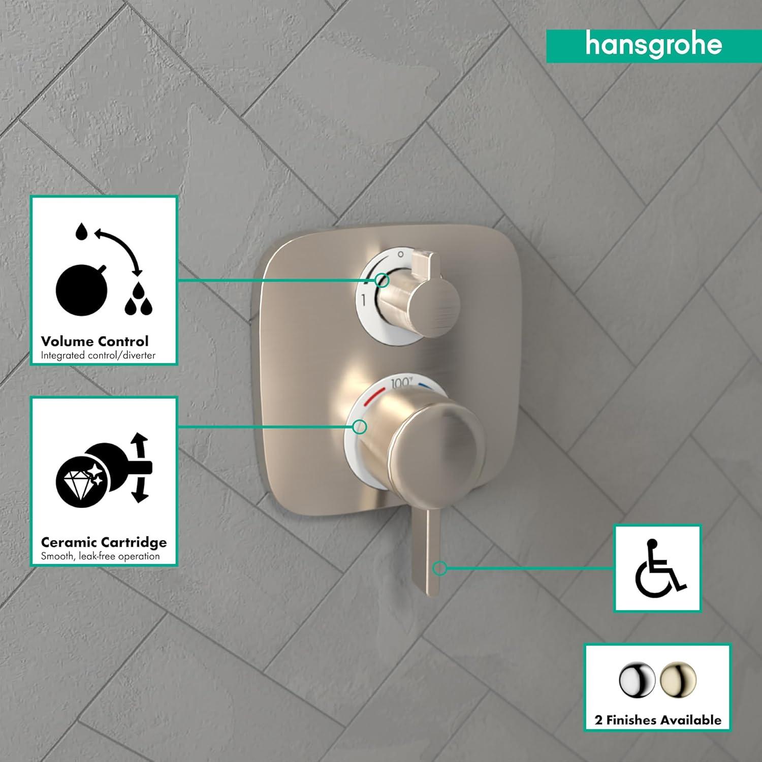 Ecostat E Temperature Memory Thermostatic Valve Trim with Diverter