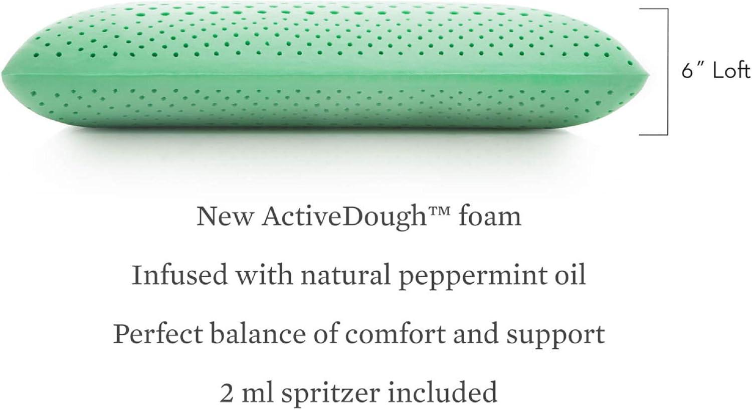 King Size Green and White ActiveDough Peppermint Pillow