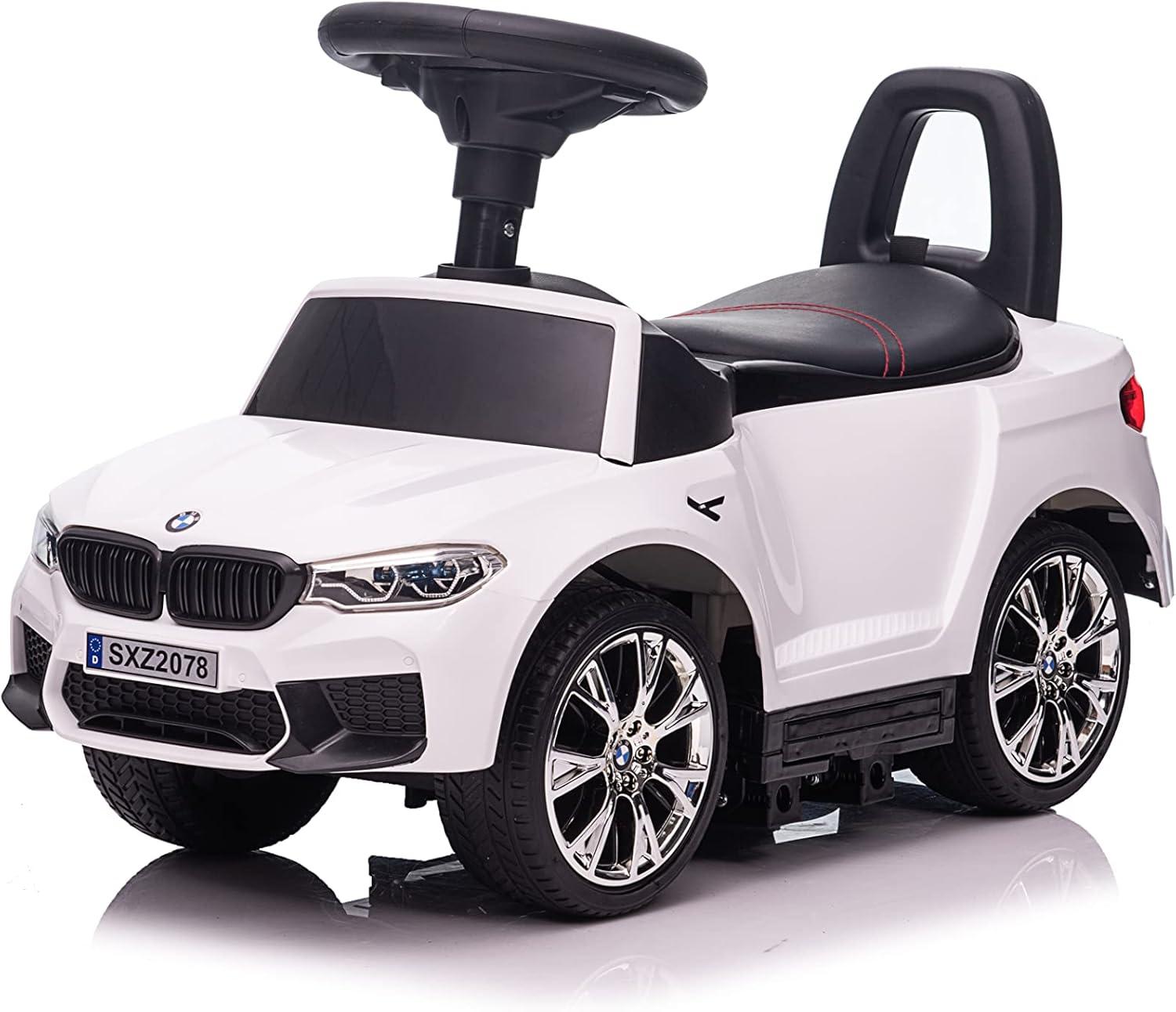 Towallmark Officially Licensed BMW Ride On Push Car for Toddlers, Push Car 4 in 1 with Horn, Adjustable Handle, Guardrails, Kids Ride on Toys Updated Large for 1-3 (White)