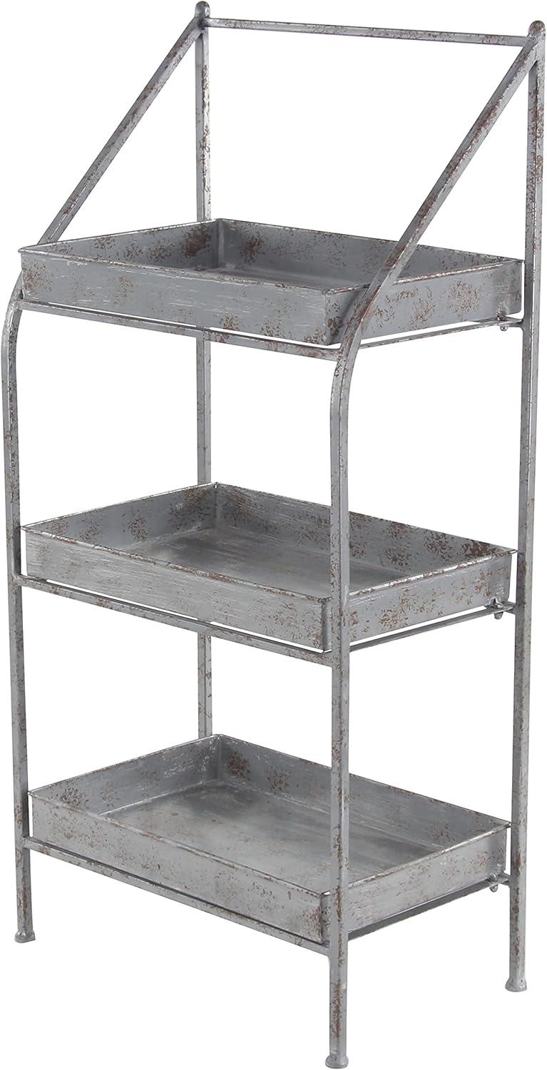 Deco 79 Plantstand, 11" W x 39" H, Gray