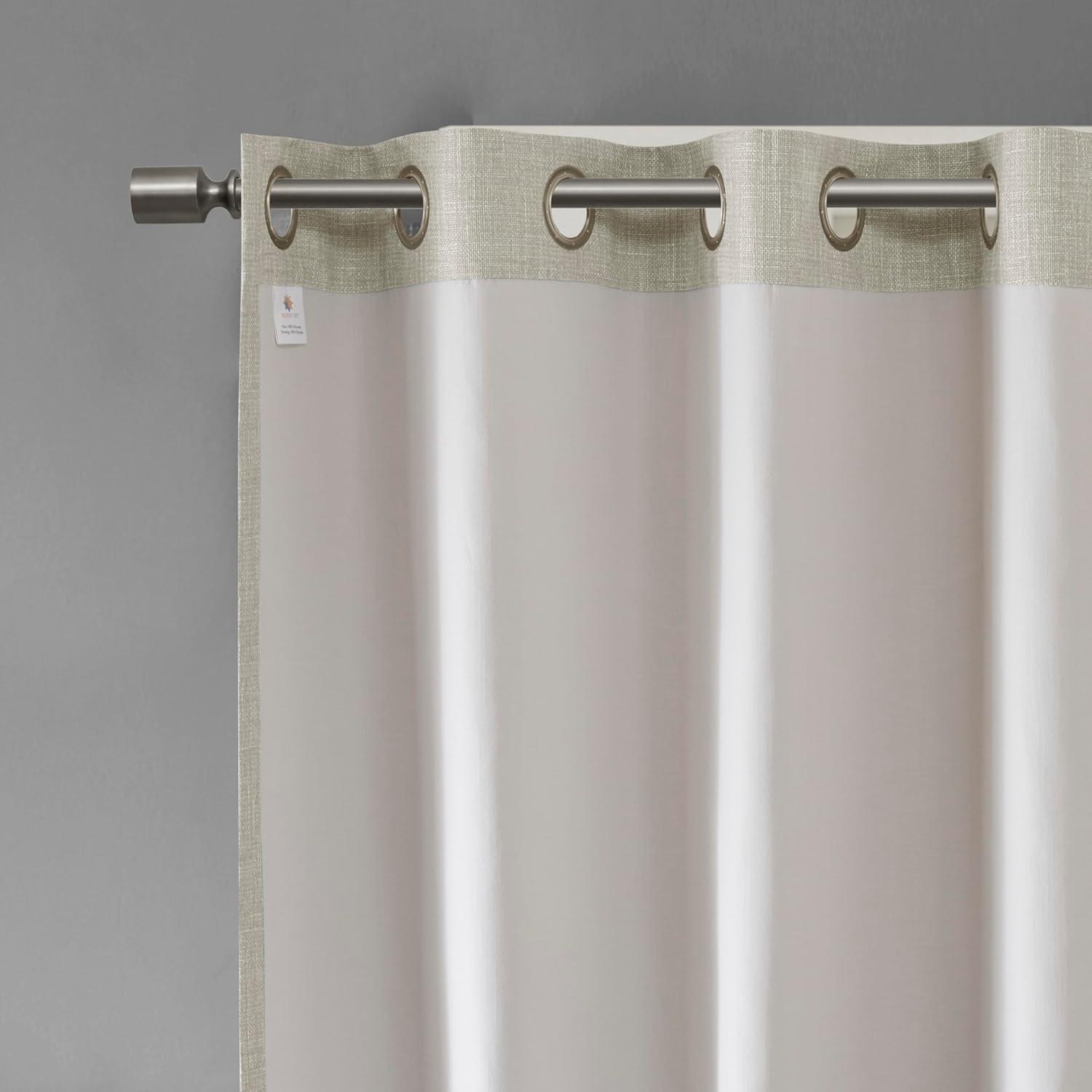 Madison Park Maya Printed Heathered Blackout Grommet Top Single Curtain Panel