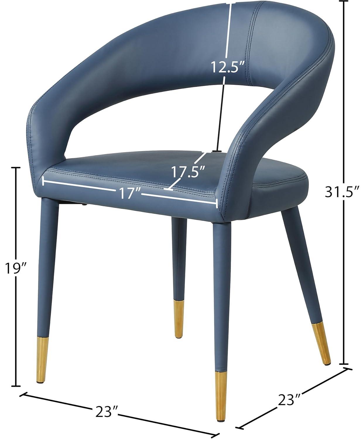 Meridian Furniture Destiny Navy Vegan Leather Dining Chair