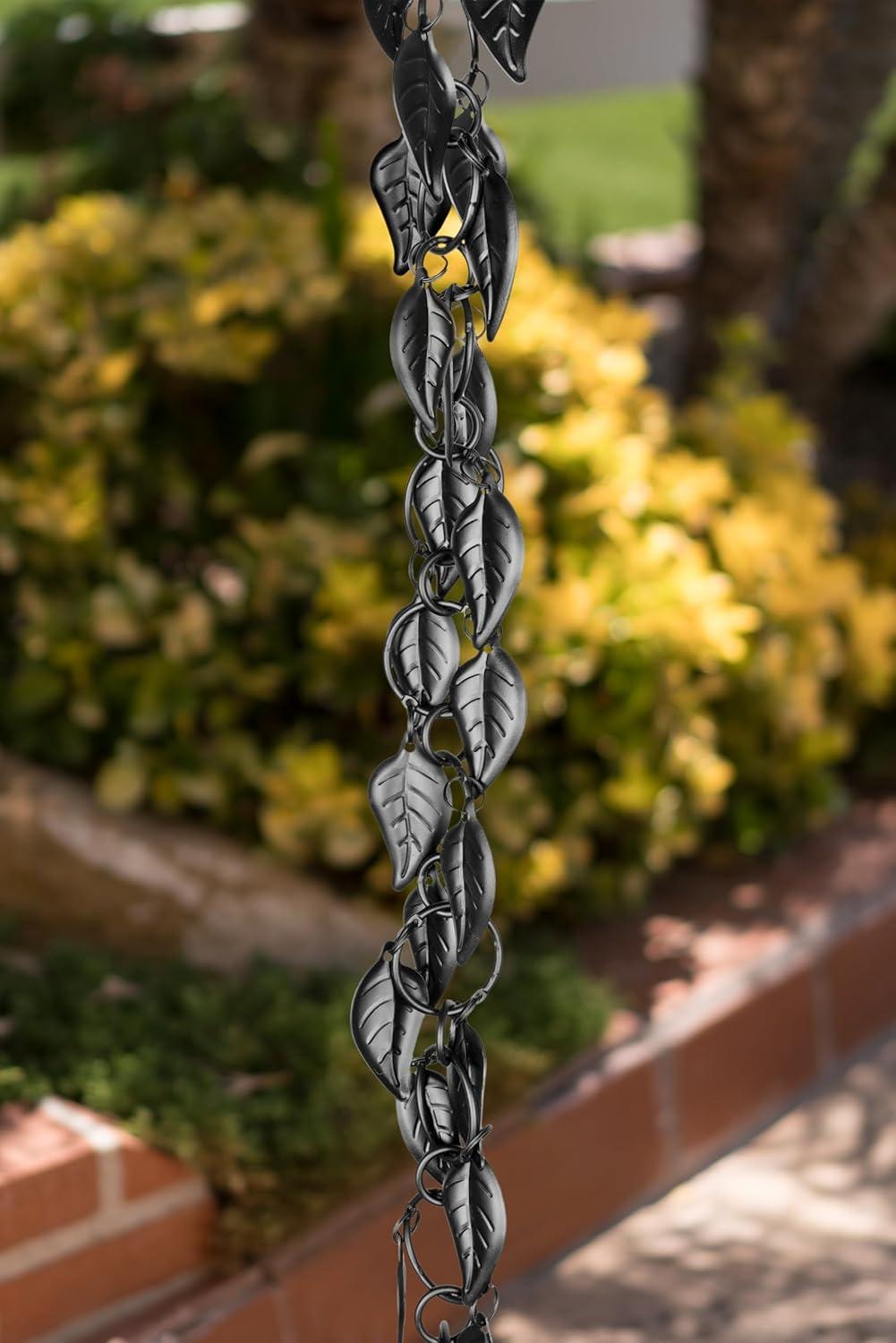 Monarch Rain Chains Aluminum Cascading Leaves Rain Chain Replacement Downspout for Gutters | Wayfair