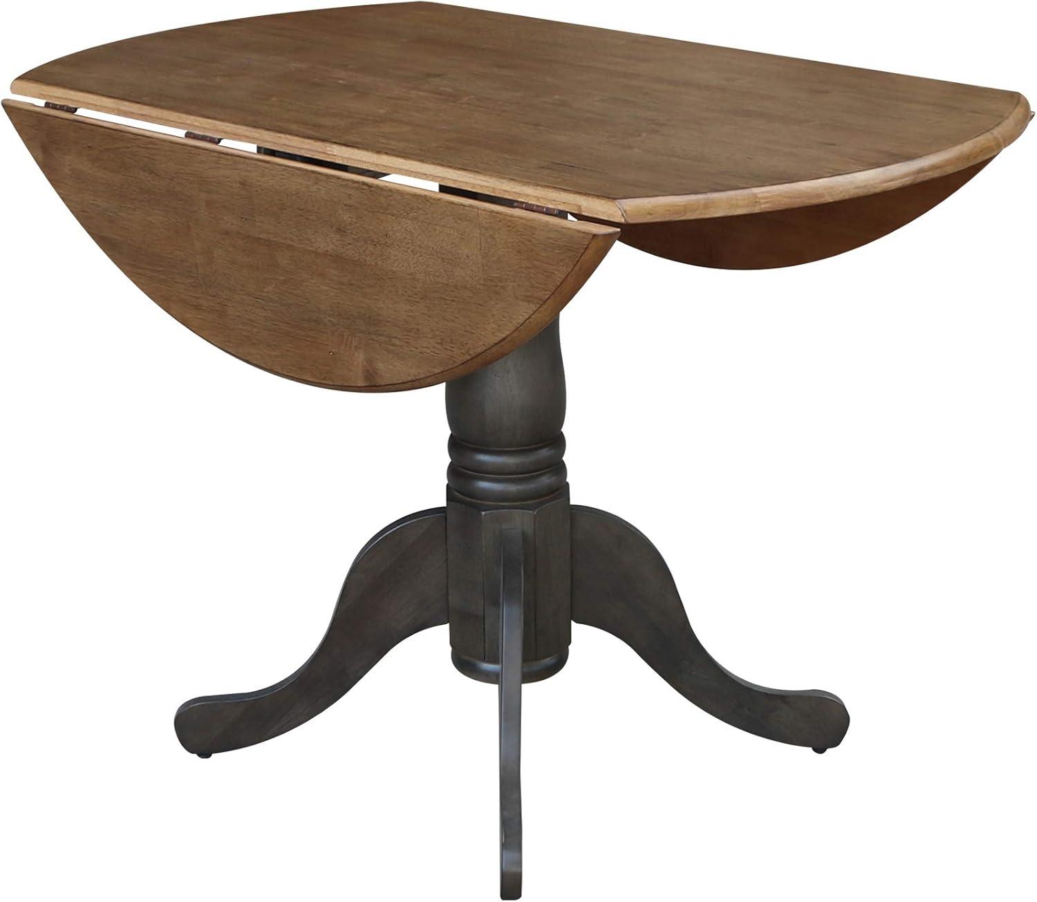 42" Mason Round Dual Drop Leaf Dining Table - International Concepts