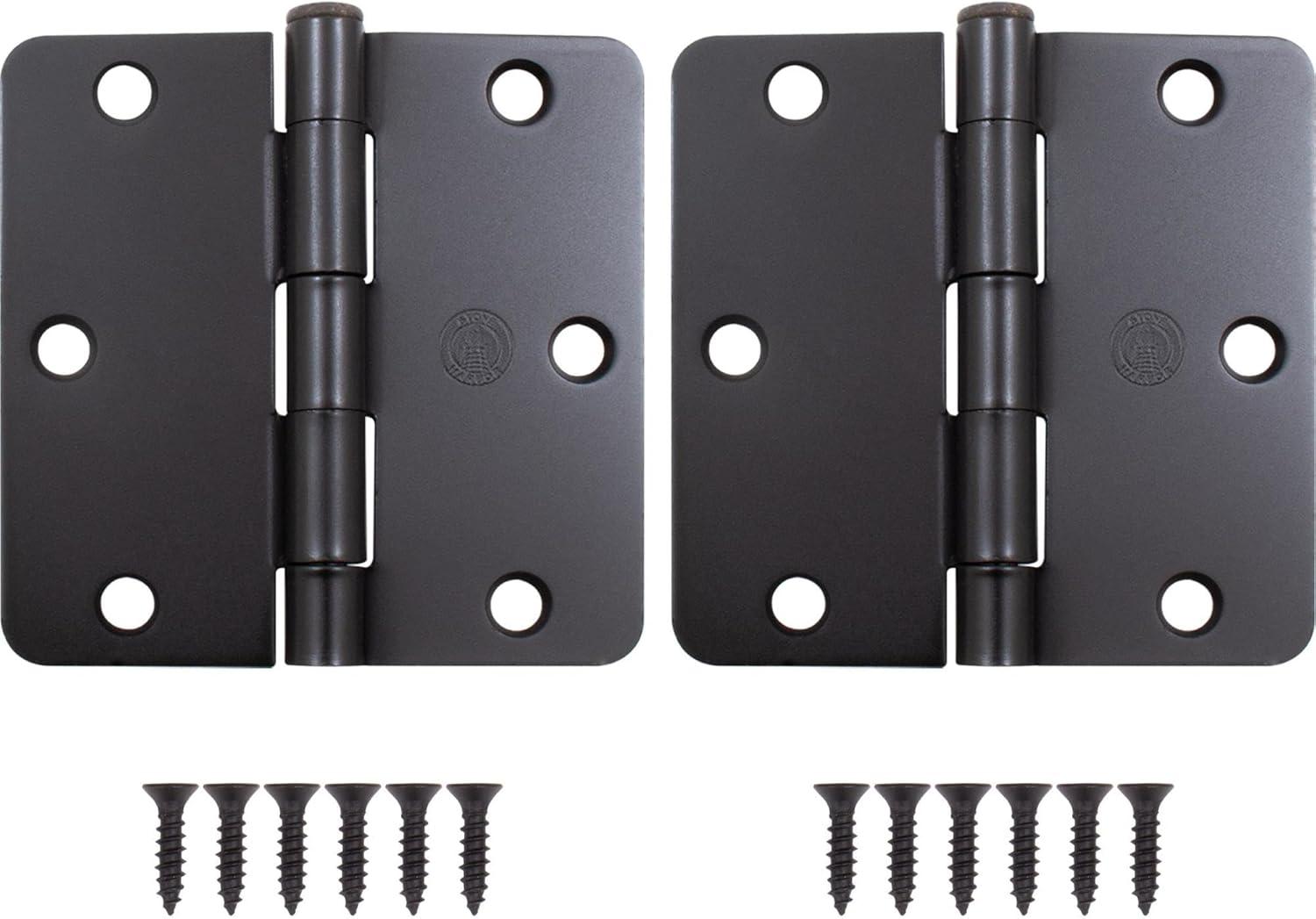 Stone Harbor Hardware 3-1/2" Door Hinges, 1/4" Radius Corner (Set of 2)