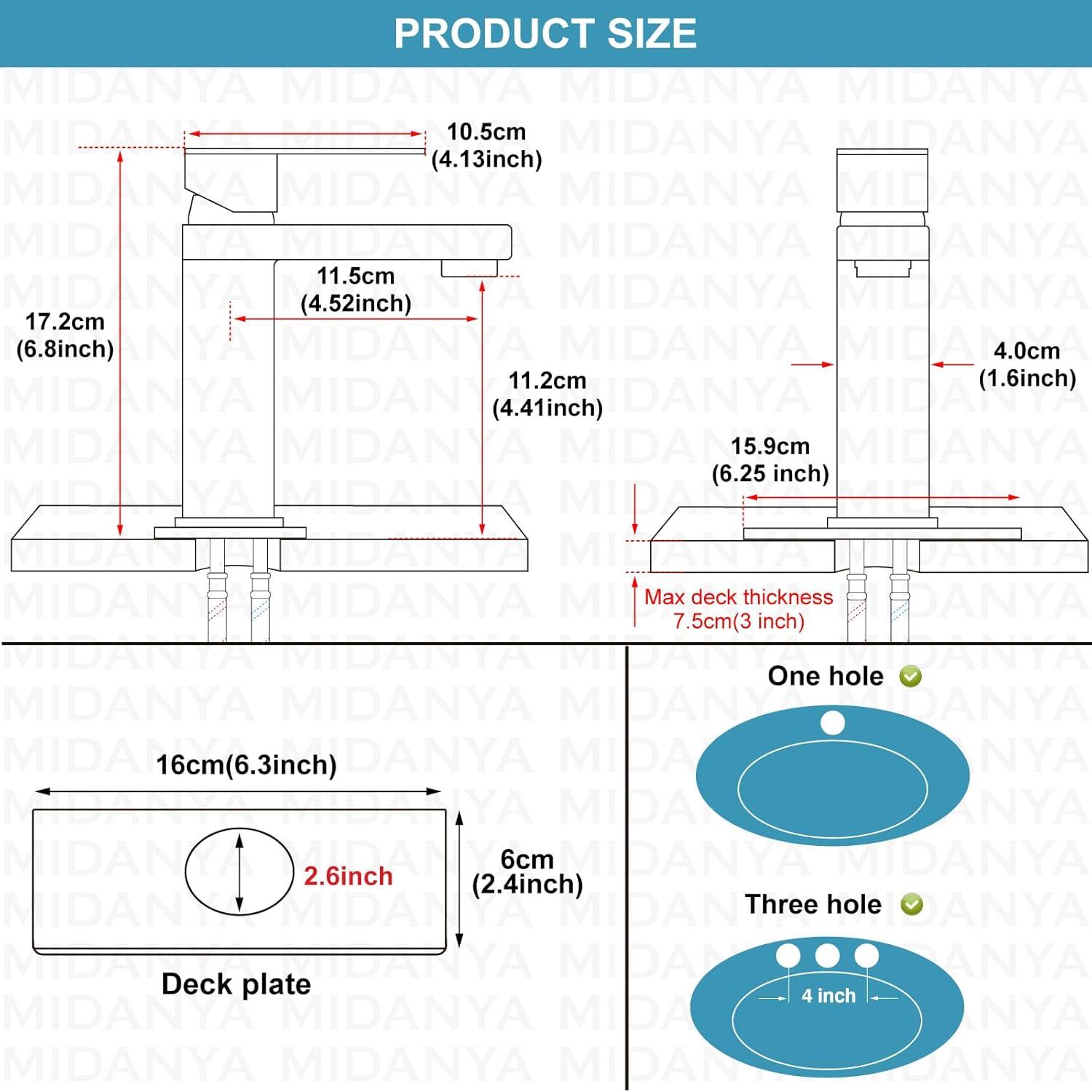 Single Handle Stainless Steel Bathroom Faucet