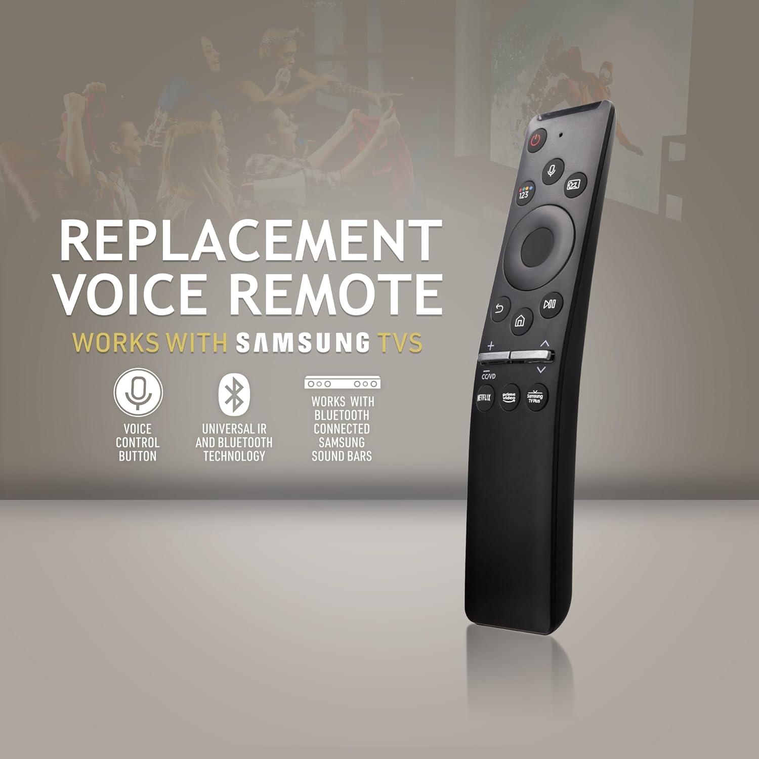 Xtreme Samsung Replacement Black Bluetooth Television Remote, Netflix, Voice Control, TVs, Soundbar