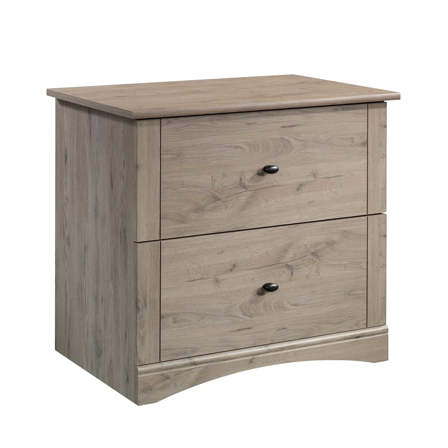 2 Drawer Lateral File Cabinet Laurel Oak - Sauder: Full Extension, Legal/Letter Size, Interlocking