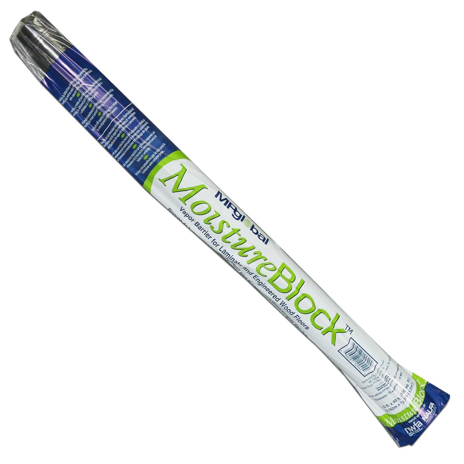 MoistureBarrier MP Global Products Moisture/Vapor Barrier Underlayment for Laminate, Engineered and Hardwood Floors