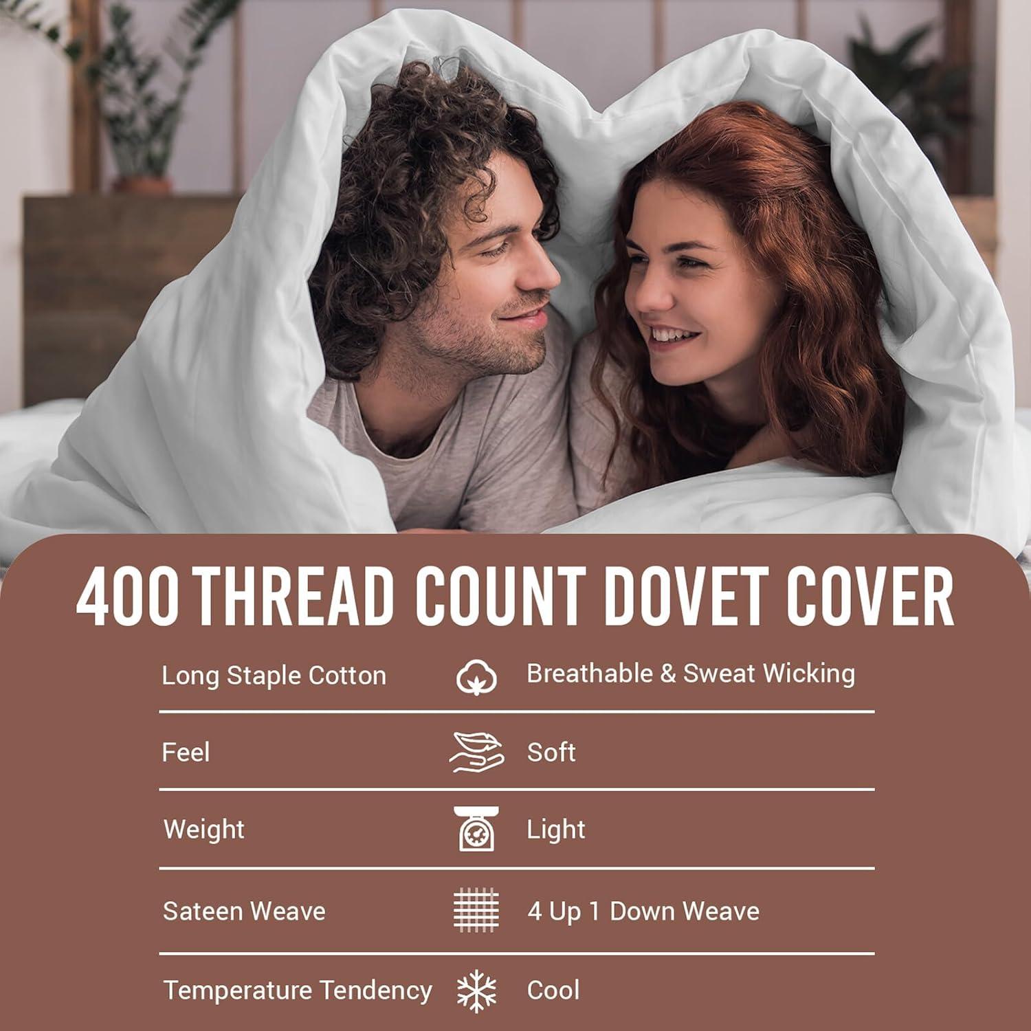 Lavish Touch Duvet Cover Set, 100% Cotton Bed Sets, Luxury Soft with Button