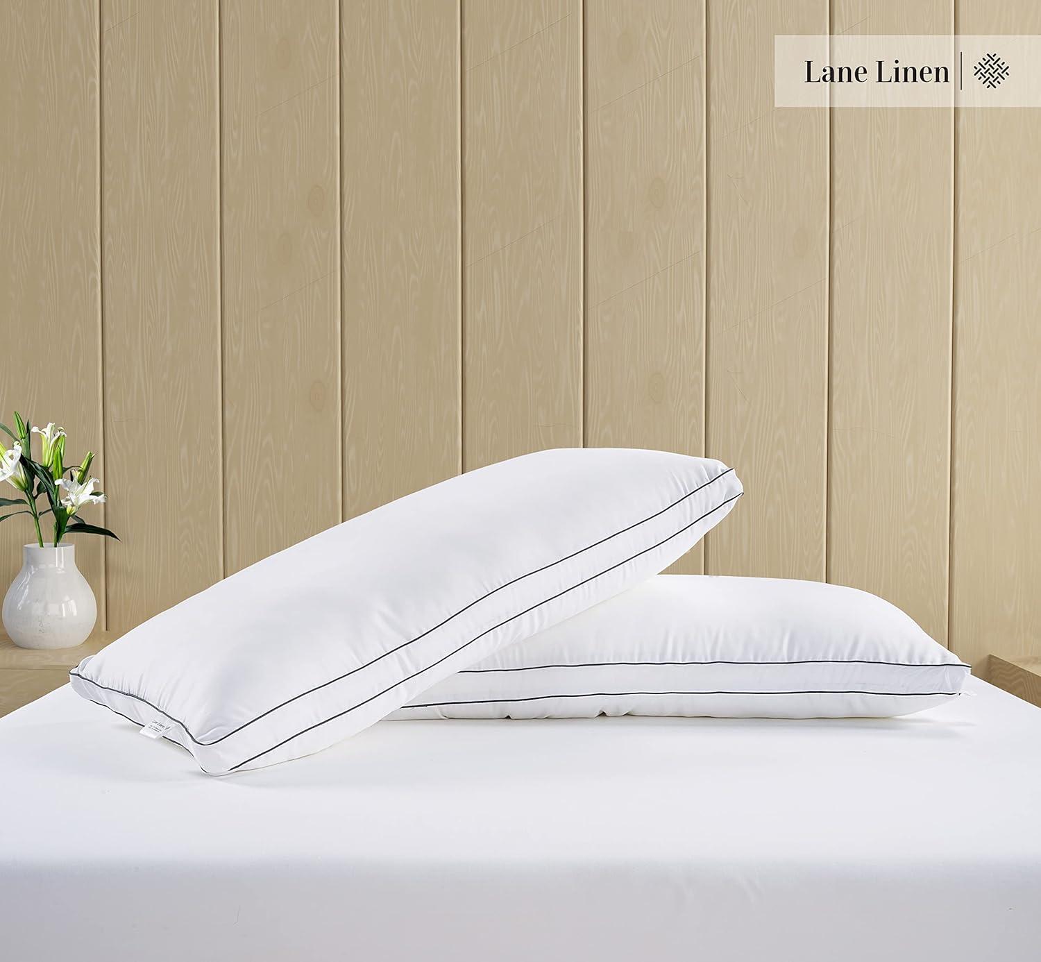 White Down Alternative Gusseted Bed Pillows Set of 2