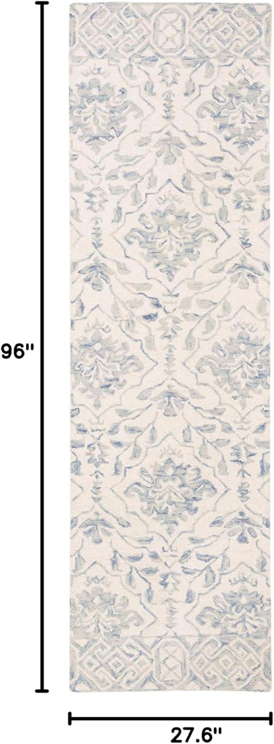 Dip Dye DDY901 Hand Tufted Indoor Runner - Light Blue/Ivory - 2'3"x8' - Safavieh