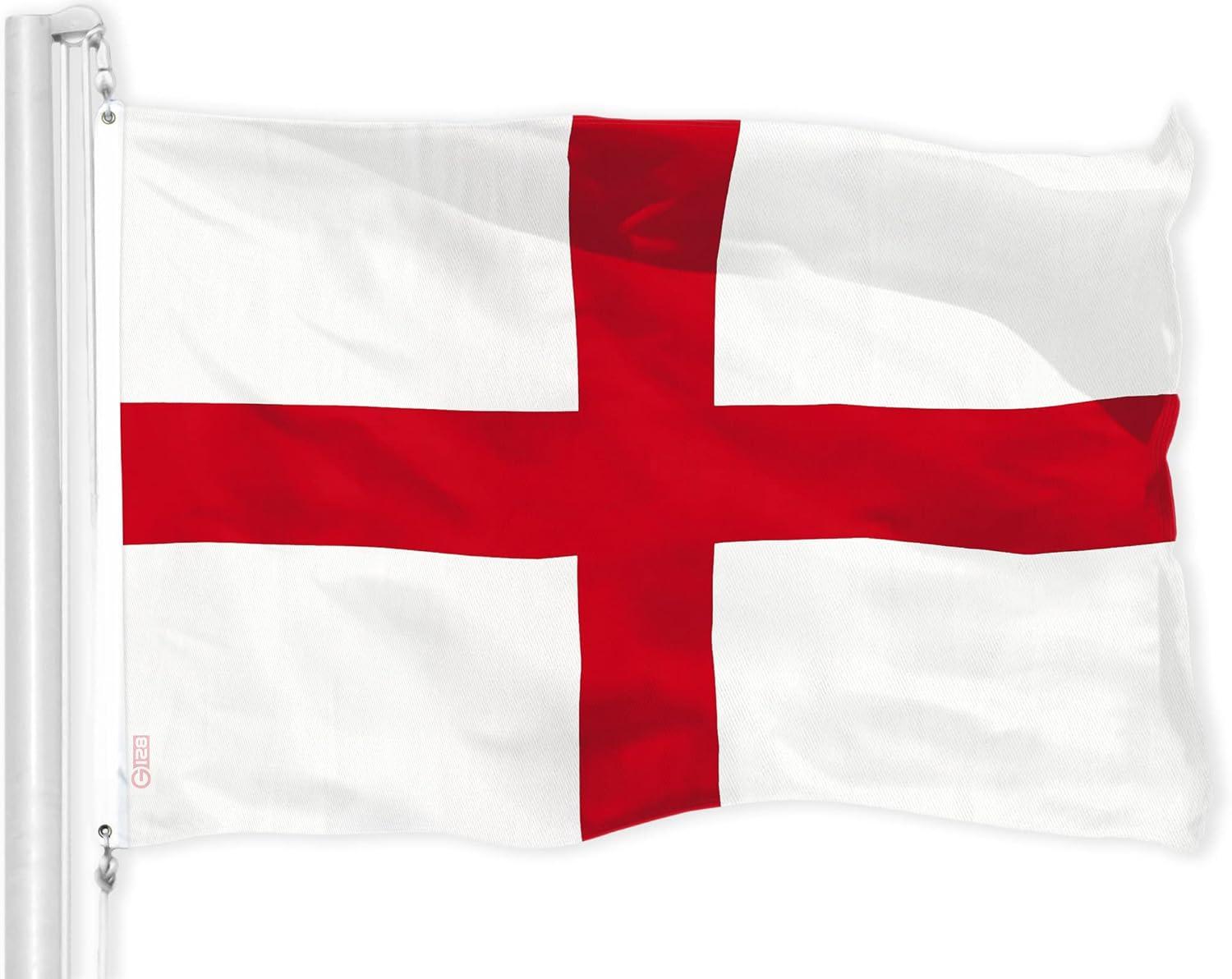 England Flag 3x5 Ft Durable Polyester with Brass Grommets