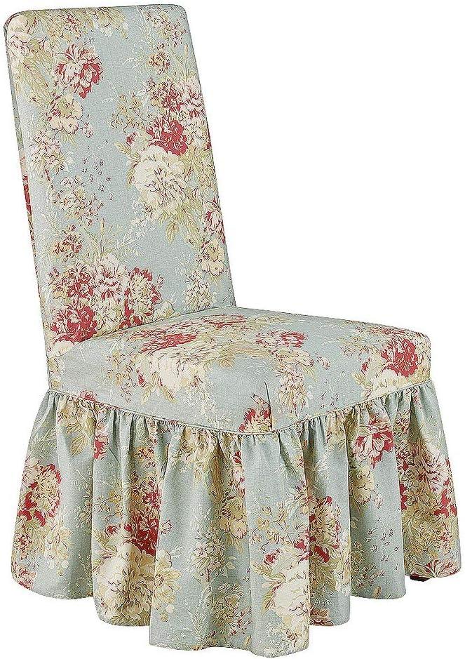 Waverly  Ballad Bouquet Long Dining Chair Slipcover