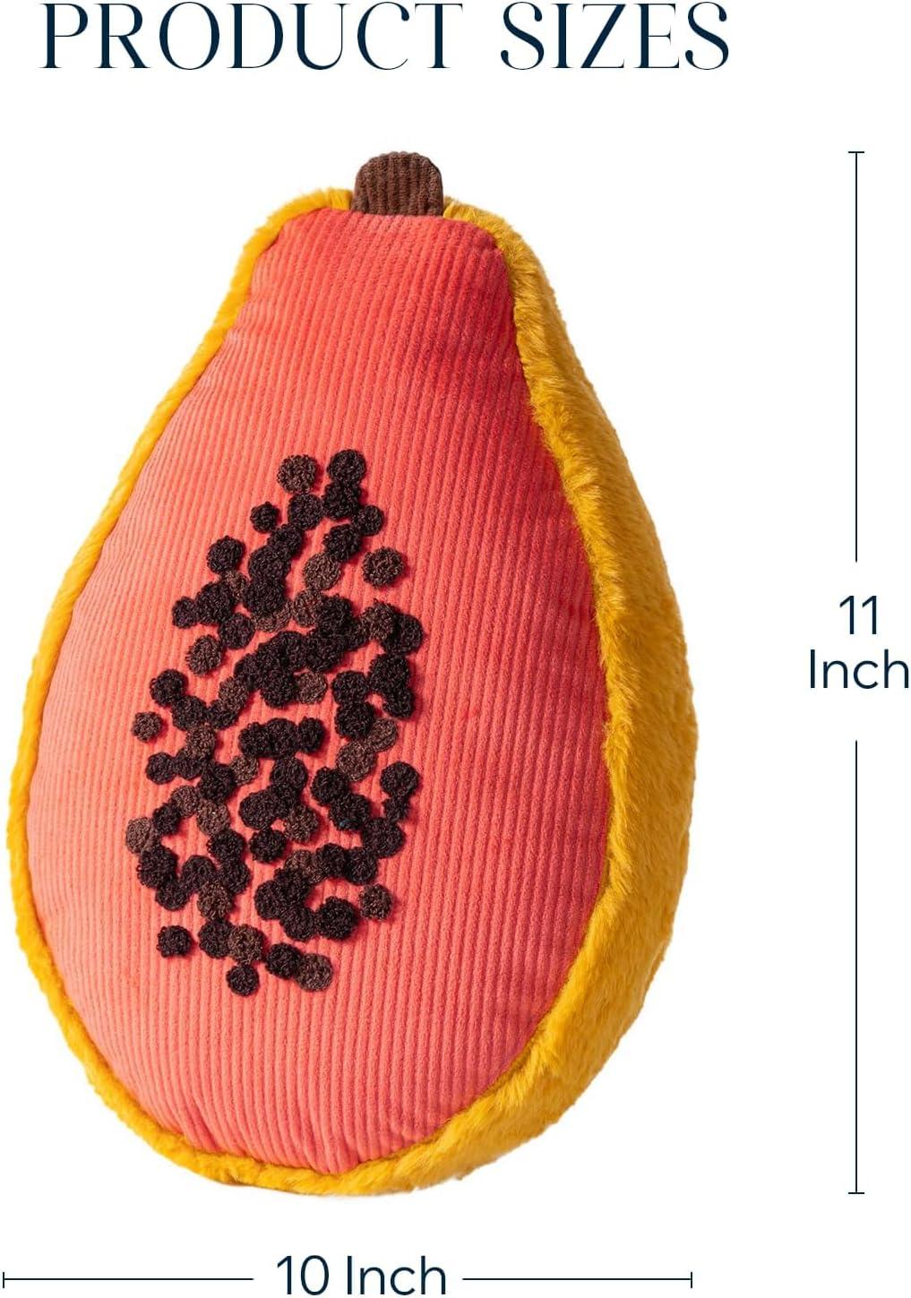 Phantoscope Fruit Shaped Pillows Series Lemon Shaped Throw Pillow, Fun Home Decor of Fruit Themed Shaped Cushions, Decorative Shaped Pillow for Couch Bed and Chair, Yellow, 10 x11.5 inches