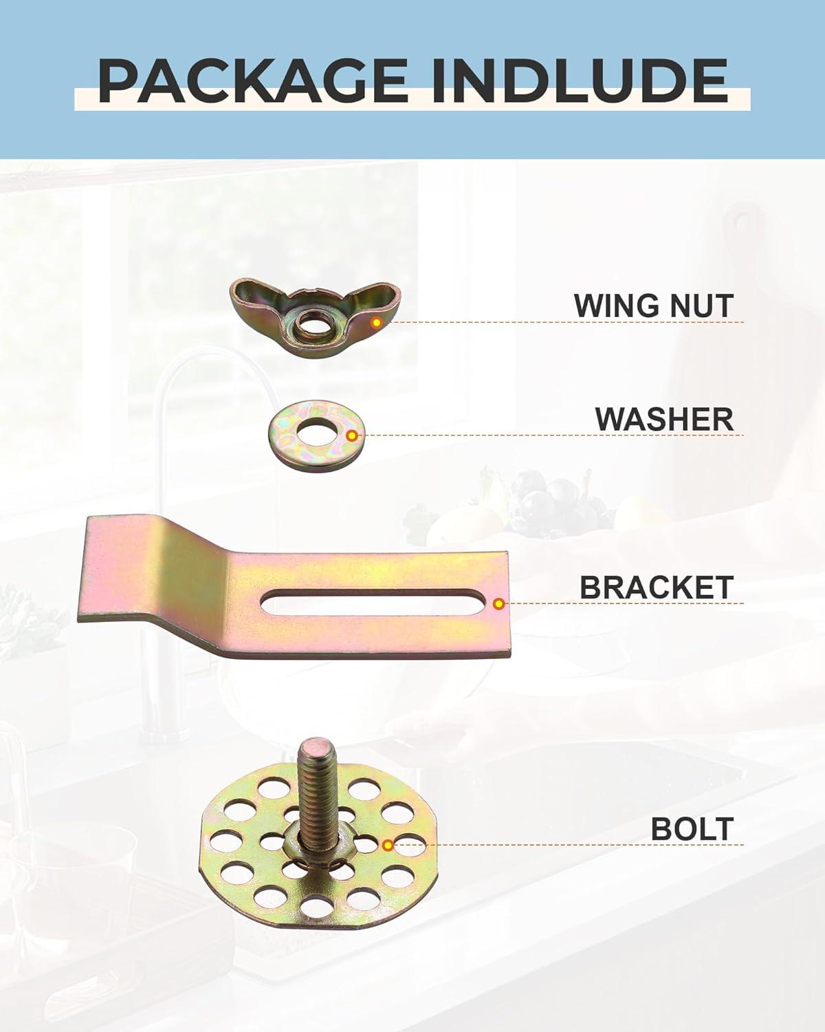 PREMIUM Sink Clips-10 Pack Kit, Undermount Sink Clips, Sink Brackets, Bathroom Sink Clips, Kitchen Sink Clips, Epoxy Sink Clips, Sink Clip, Heavy Duty Sink Clips