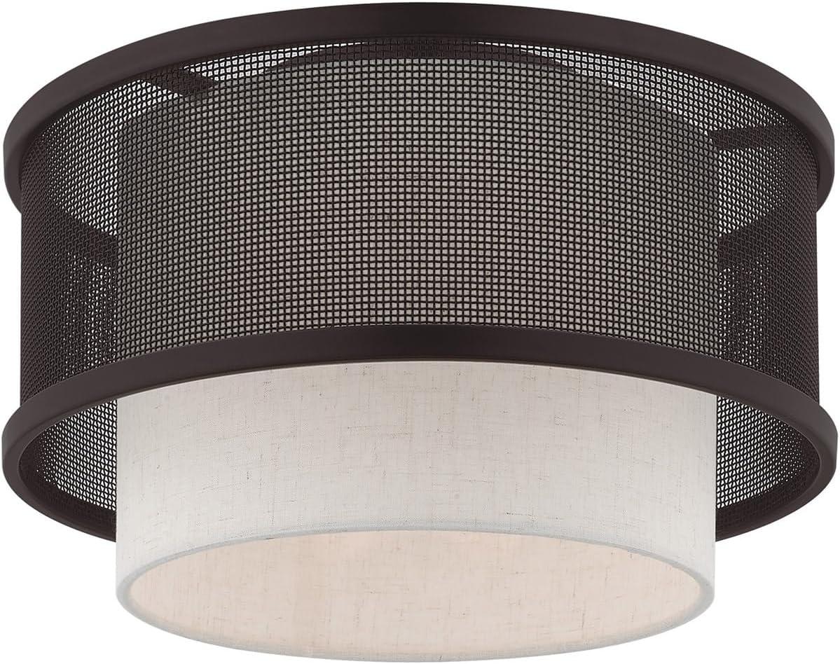 Livex Lighting Braddock 1 - Light Flush Mount in  Bronze